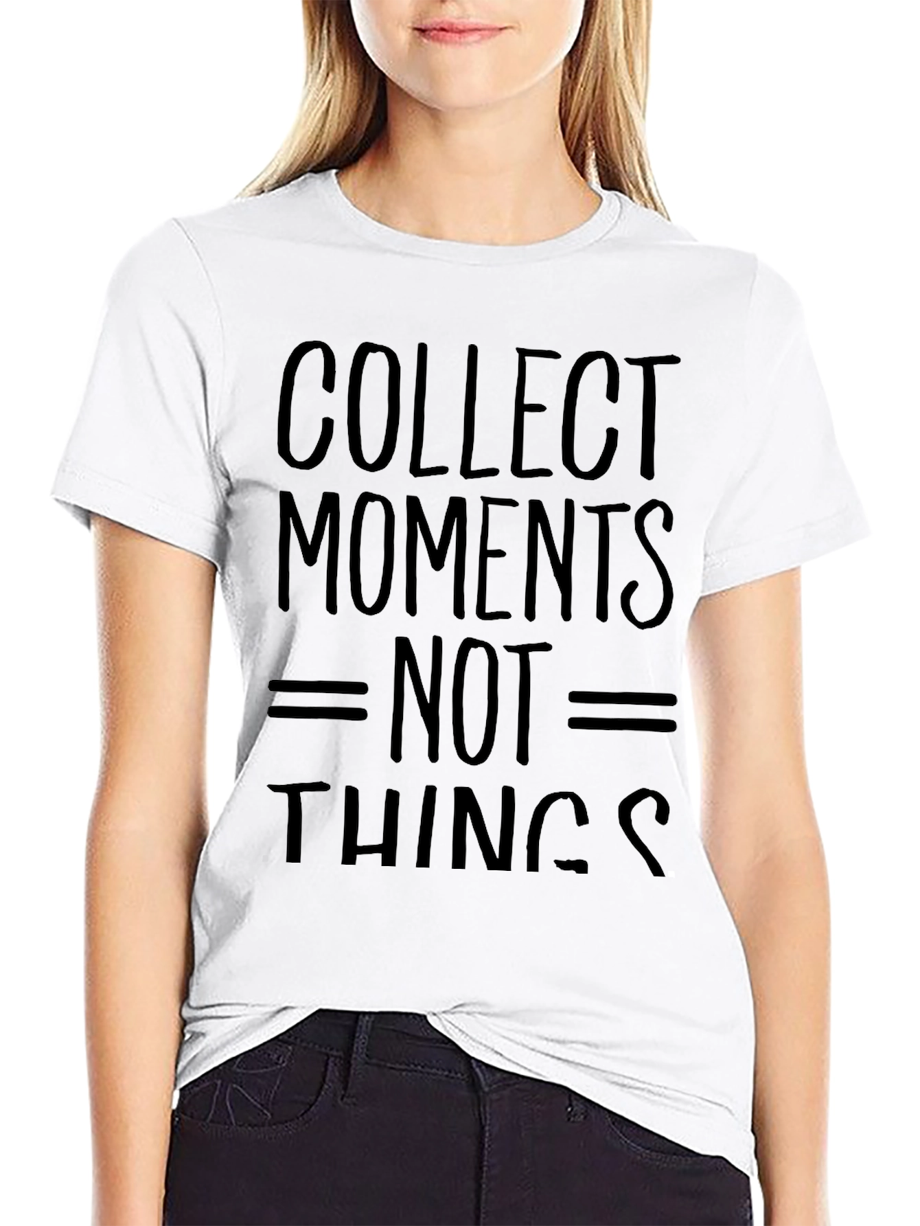Black Collect Moments Not Things Black T-Shirt view 9