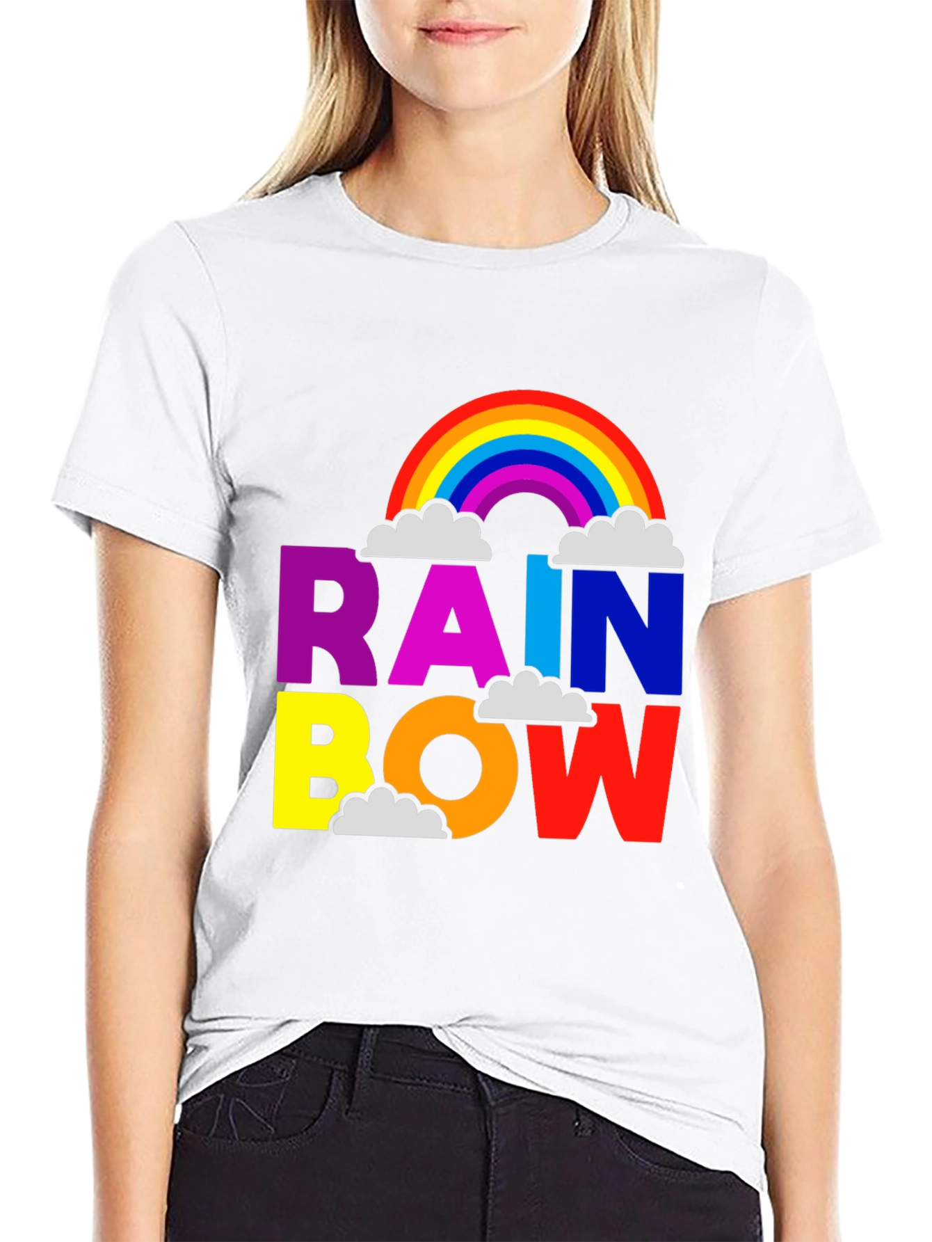 Black Rainbow Graphic T-Shirt view 9