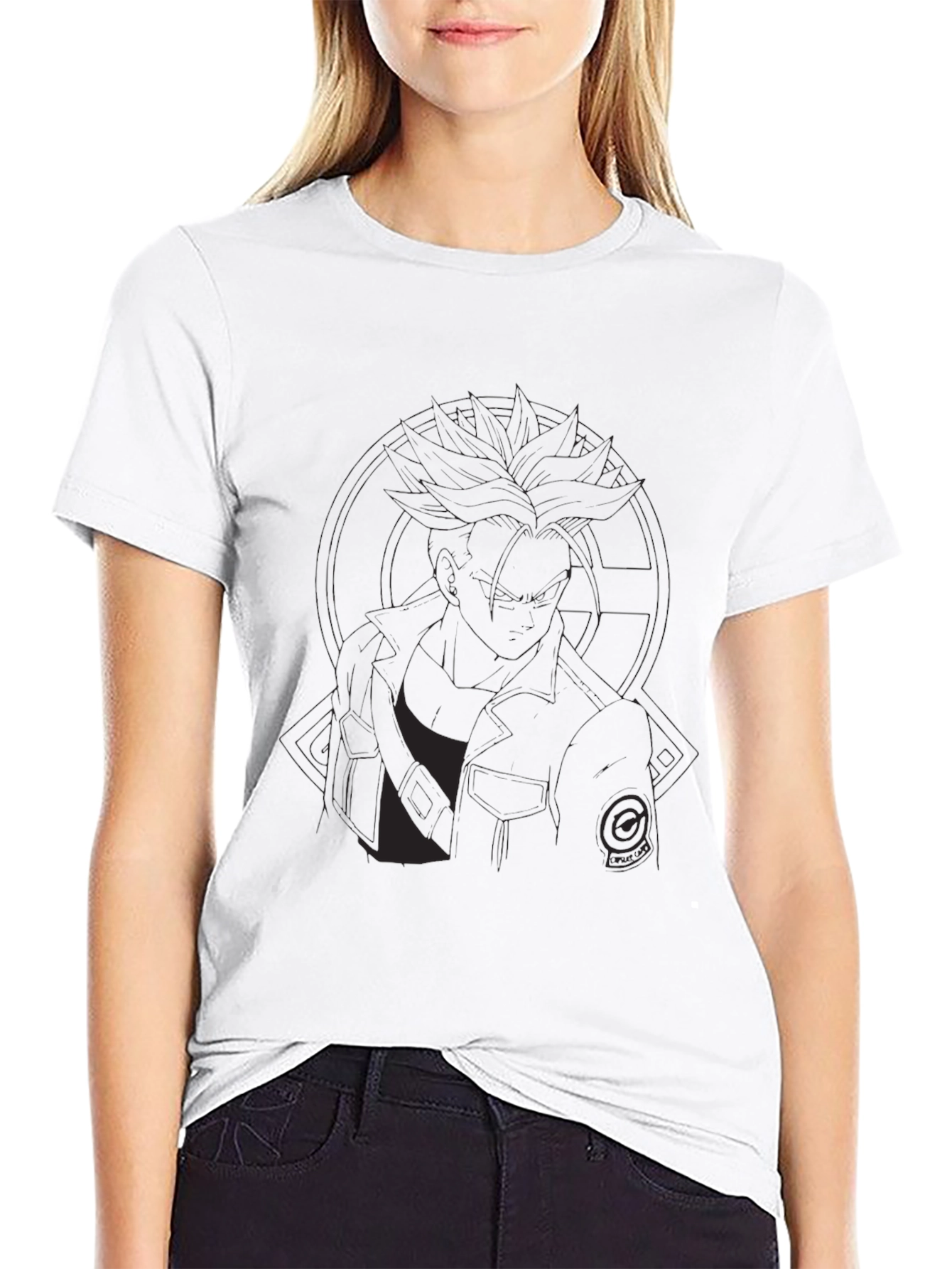 Black Men's Black Graphic Print T-Shirt view 9