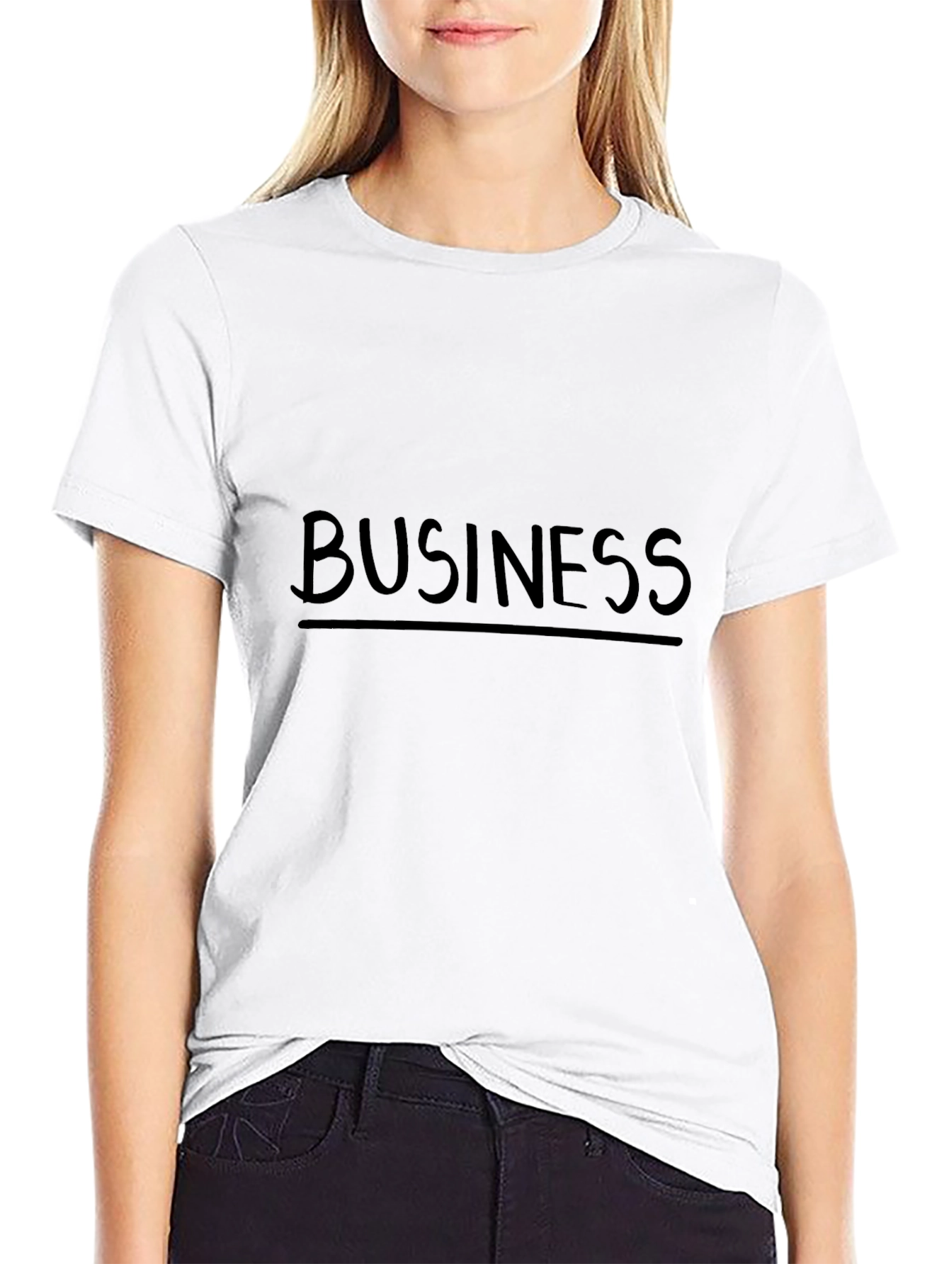 Black Business Casual Black Graphic Tee view 9