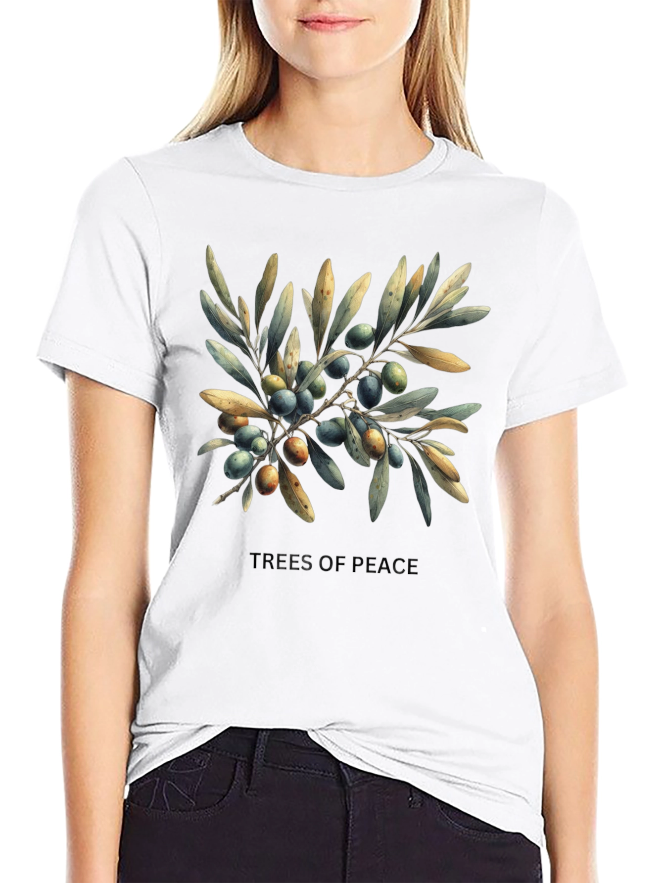 Black Trees of Peace Graphic Tee view 9