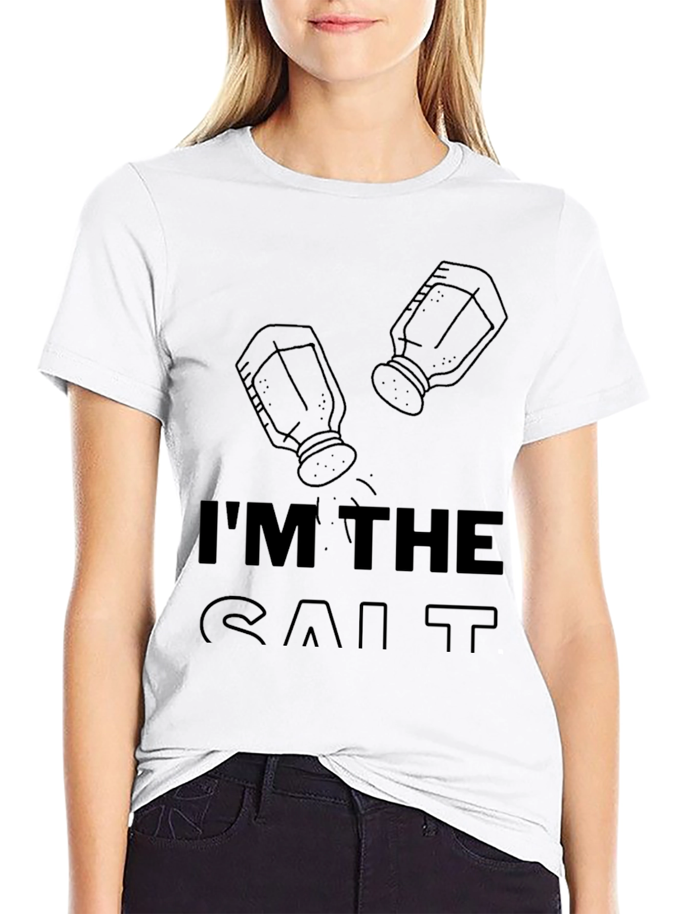 Black I'm the Salt T-Shirt - Funny Graphic Tee view 9