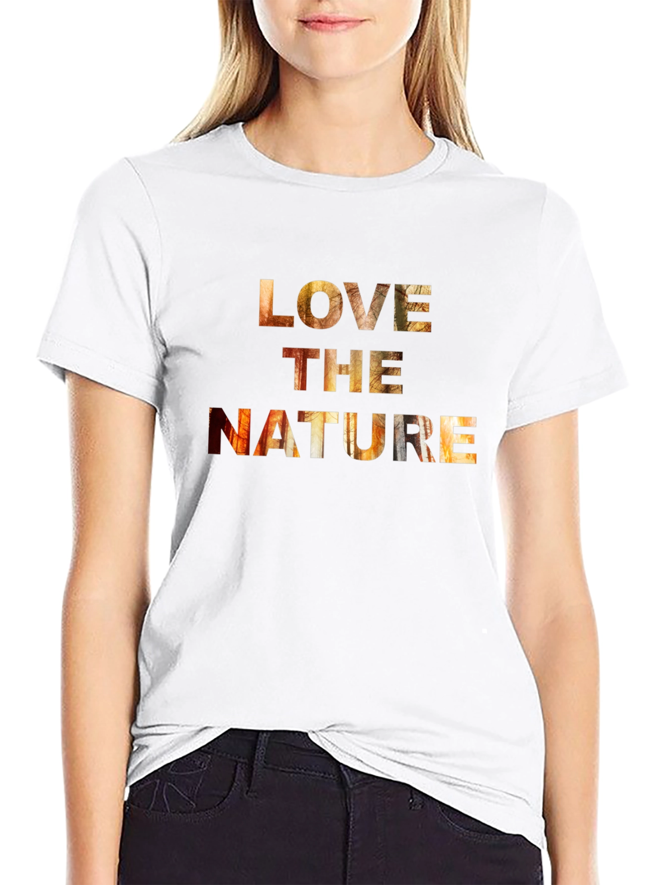 Black Love the Nature Black Graphic Tee view 9