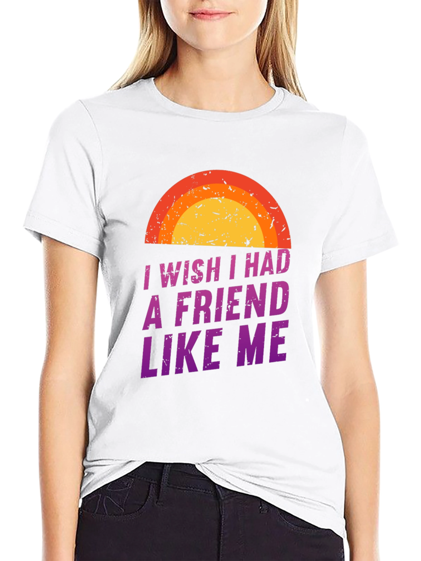 Black I Wish I Had A Friend Like Me Graphic Tee view 9