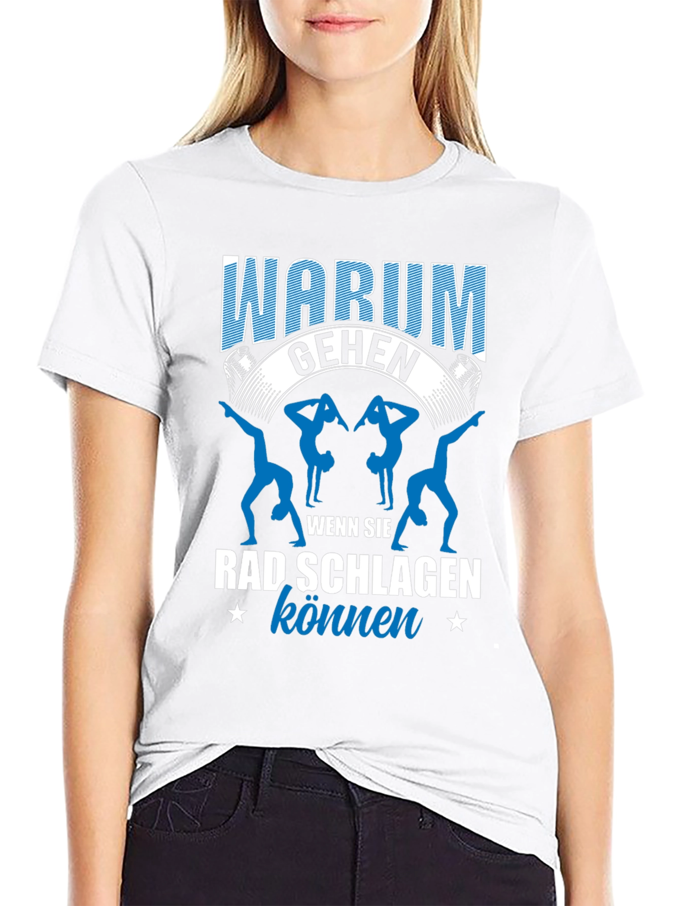 Black Gymnastics T-Shirt - Warum Gehen Rad Schlagen Können view 9