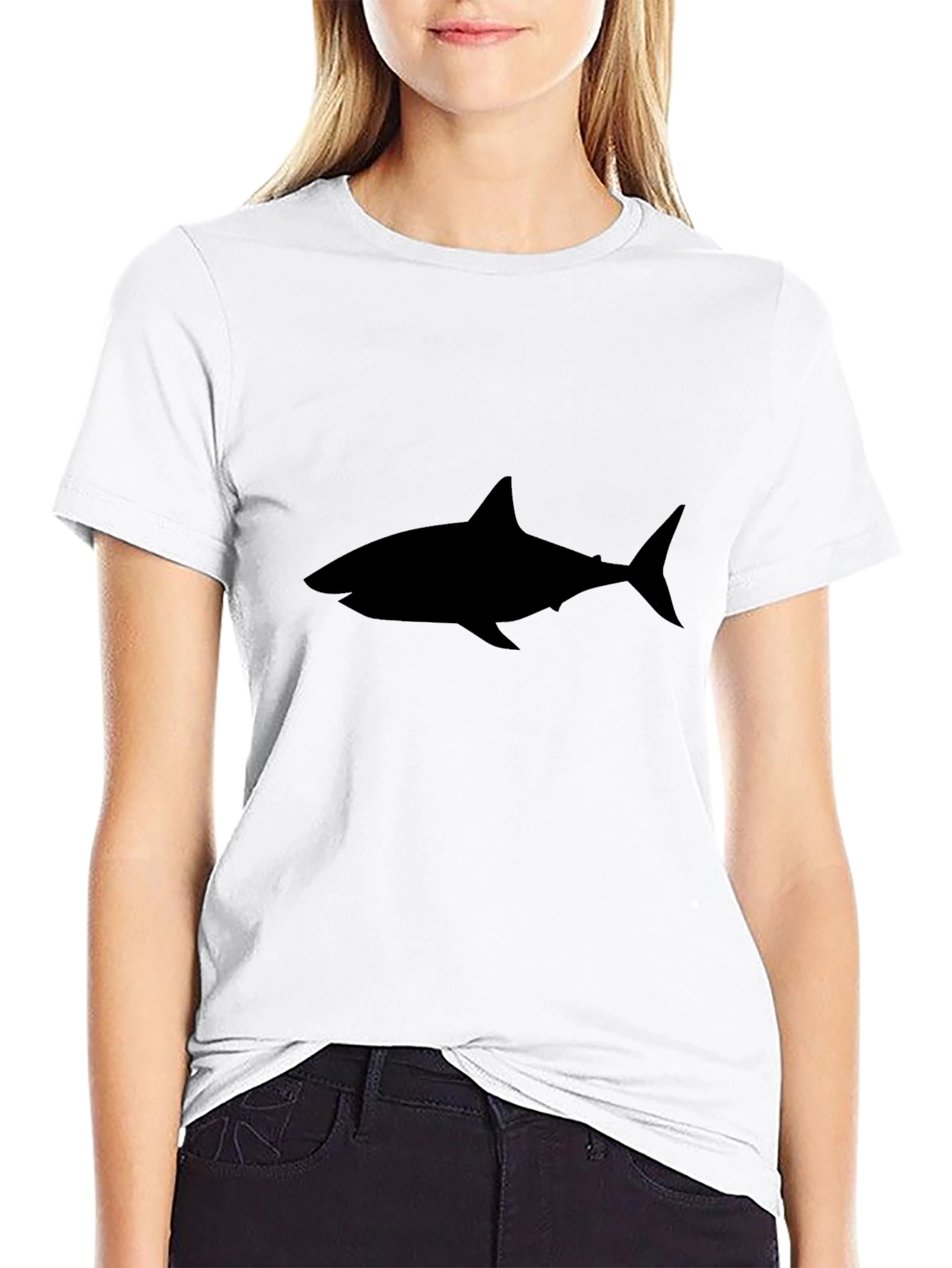 Black Black Shark Graphic Tee - Stylish Men's T-Shirt view 9