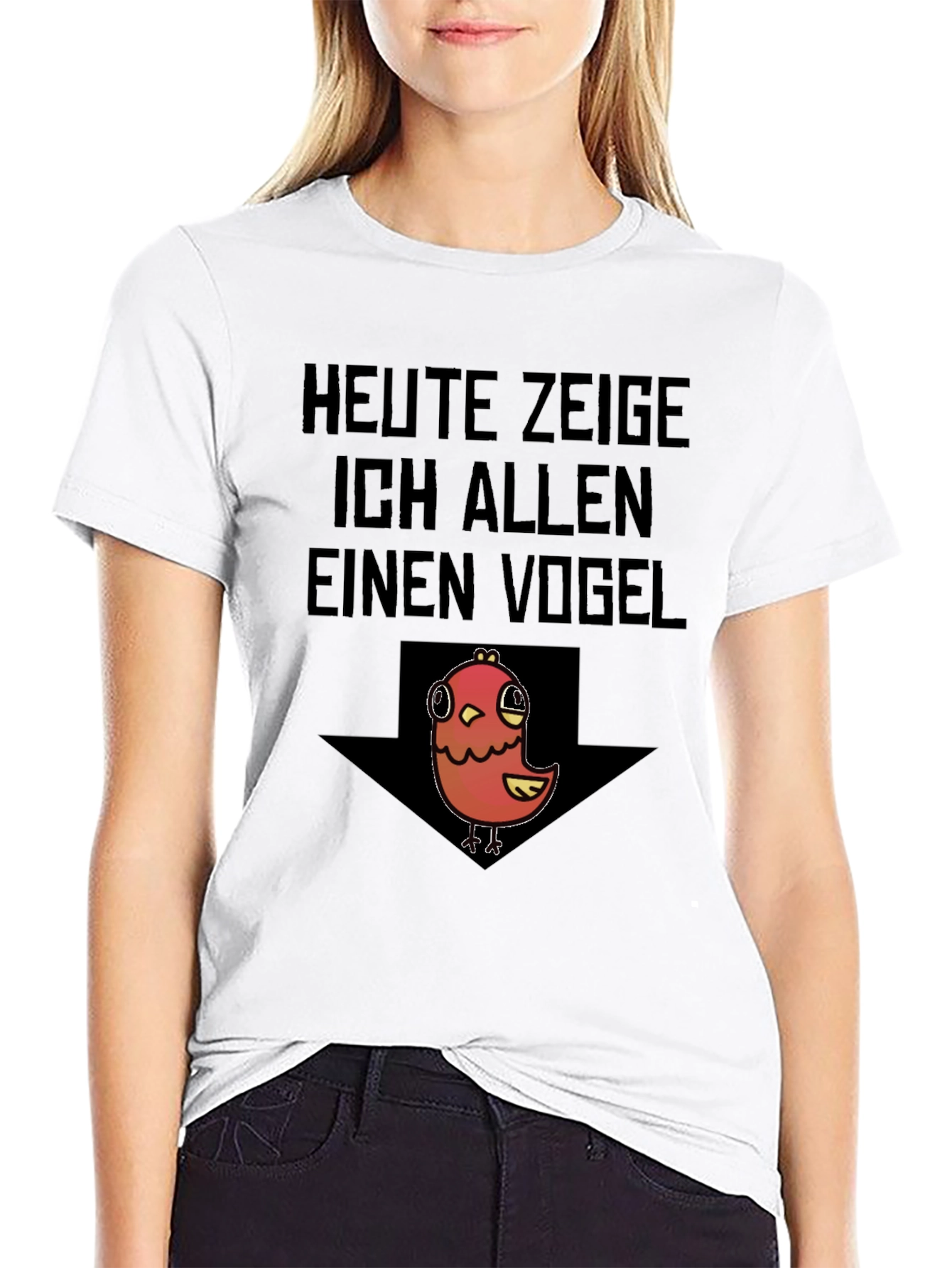 Black Heute Zeige Vogel T-Shirt - Funny Bird Graphic Tee view 9
