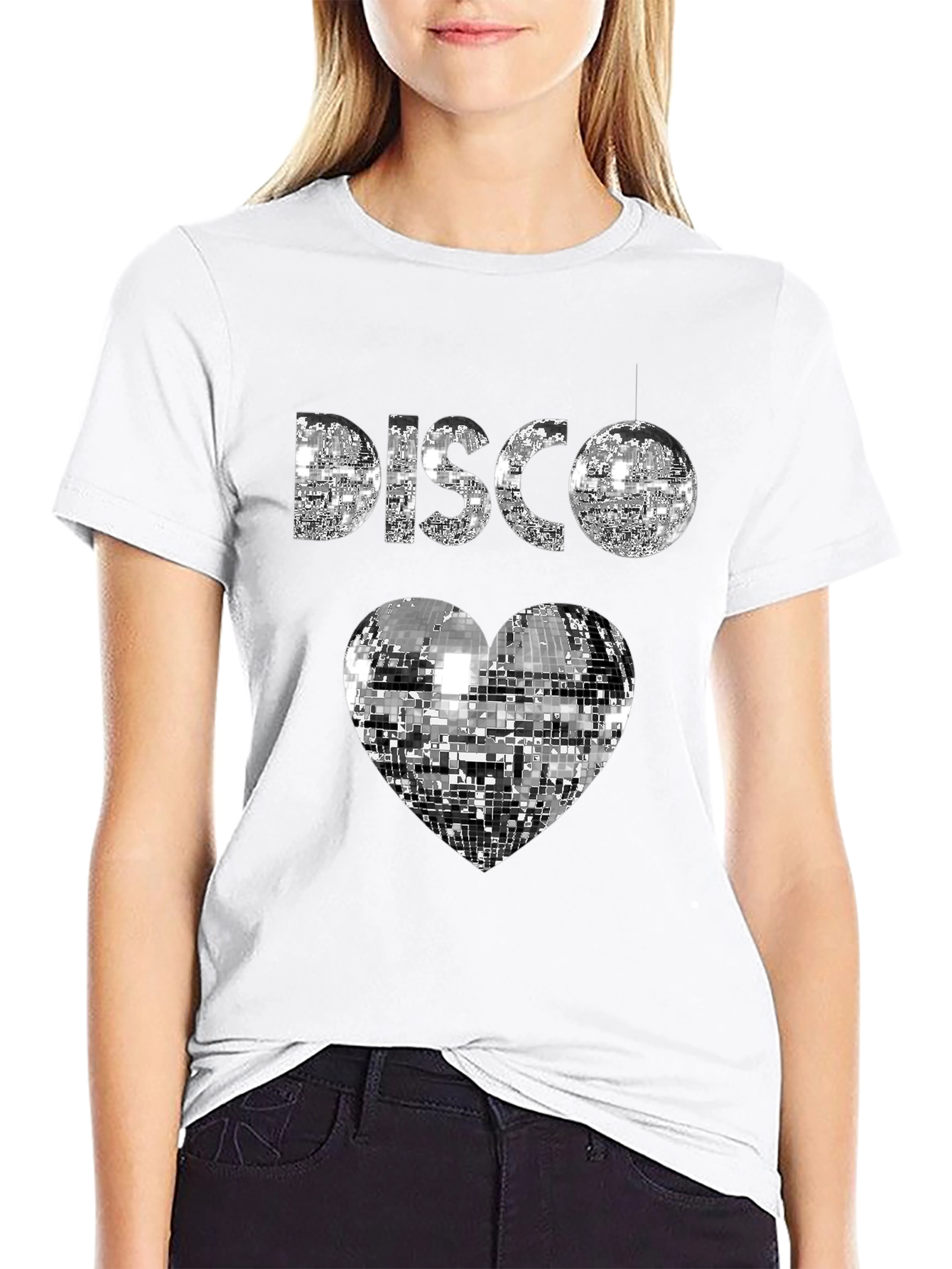 Black Disco Love Black T-Shirt view 9