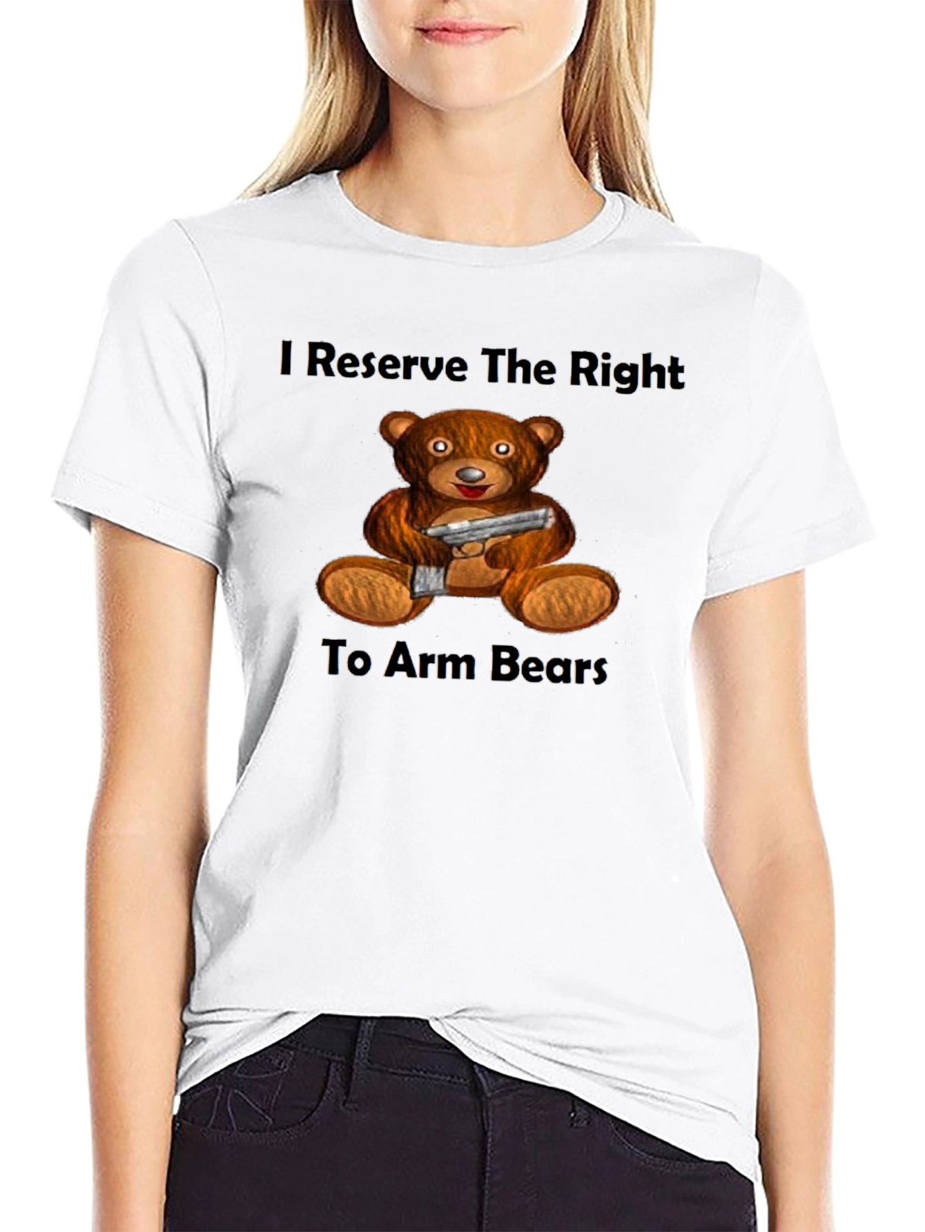 Black I Reserve The Right To Arm Bears T-Shirt view 9