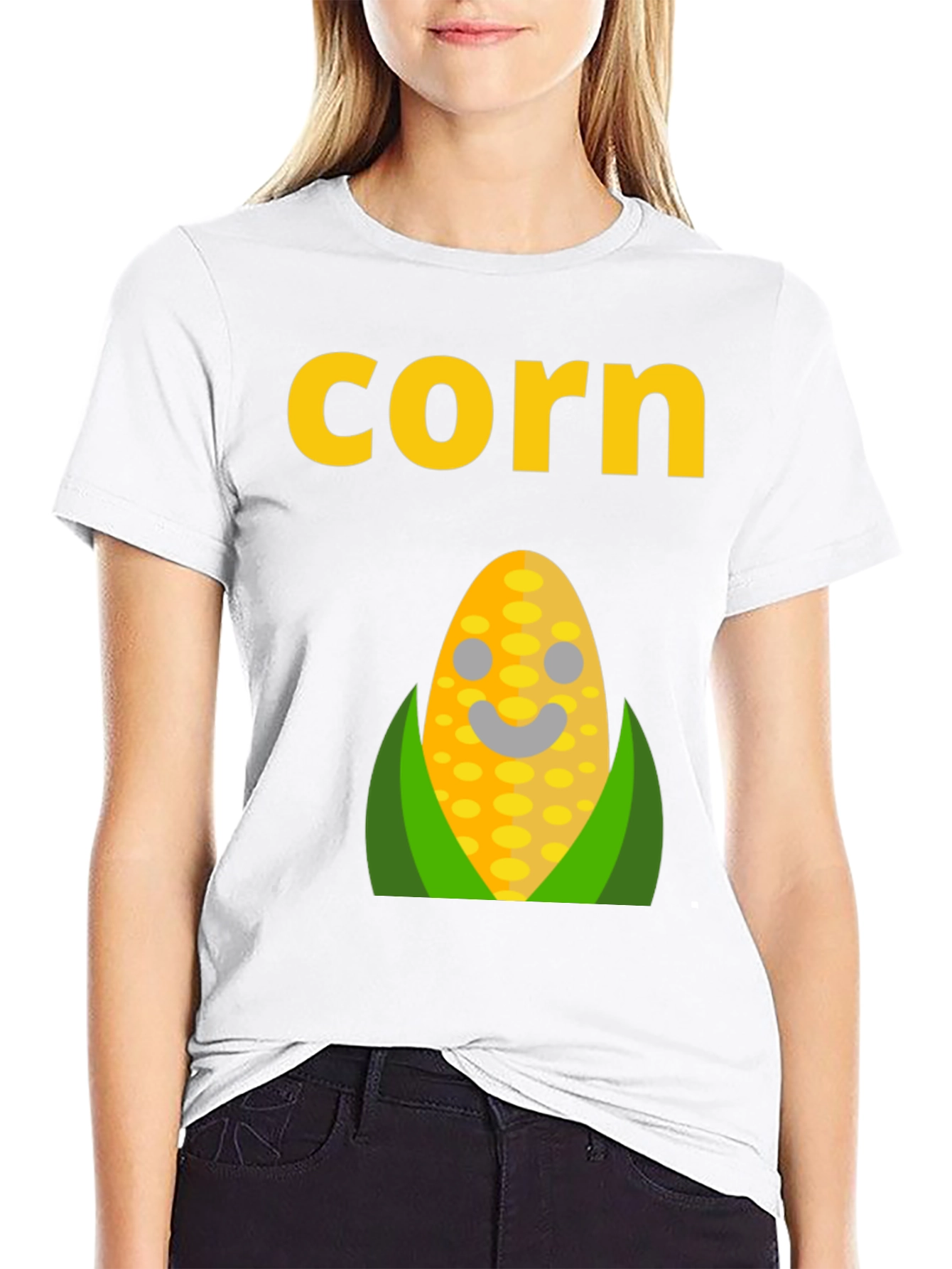 Black Corn Graphic Tee - Funny Food T-Shirt view 9