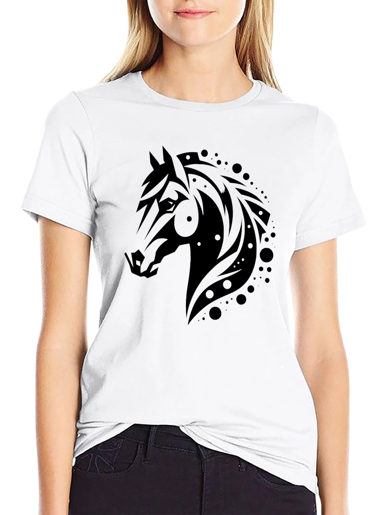 Black Black Horse Graphic T-Shirt view 9