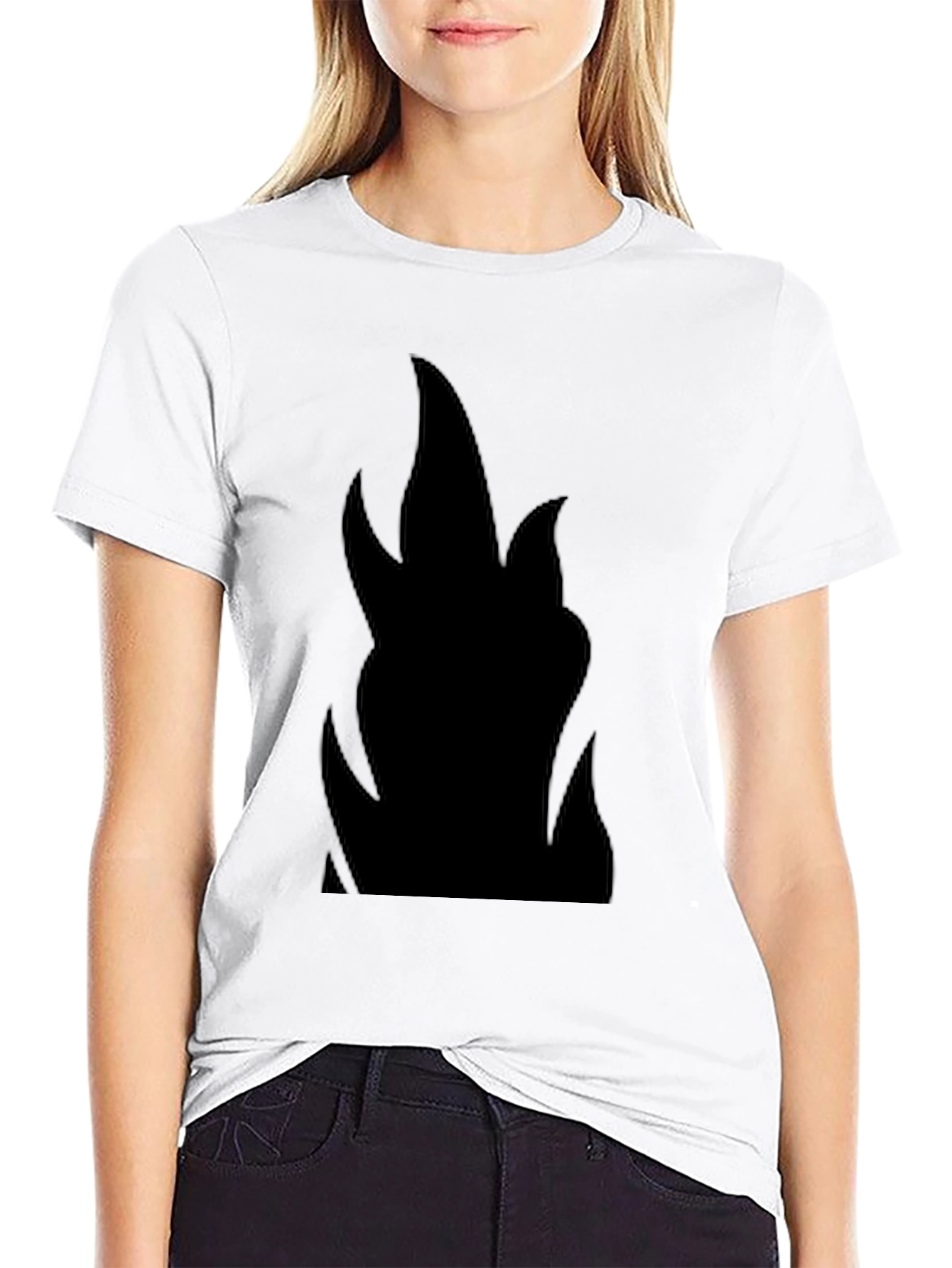 Black Flame Graphic Black T-Shirt view 9
