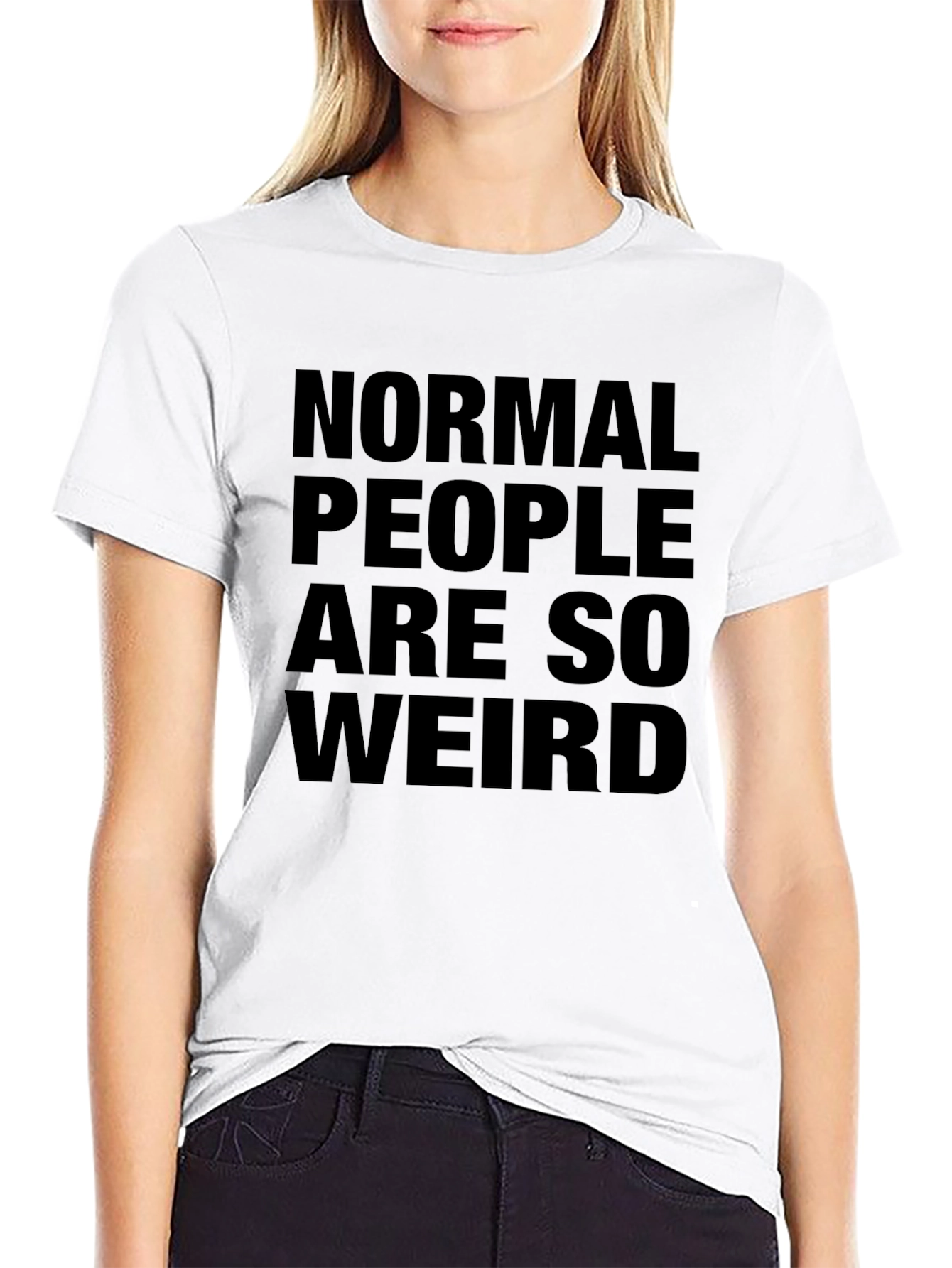 Black Normal People Are So Weird T-Shirt view 9