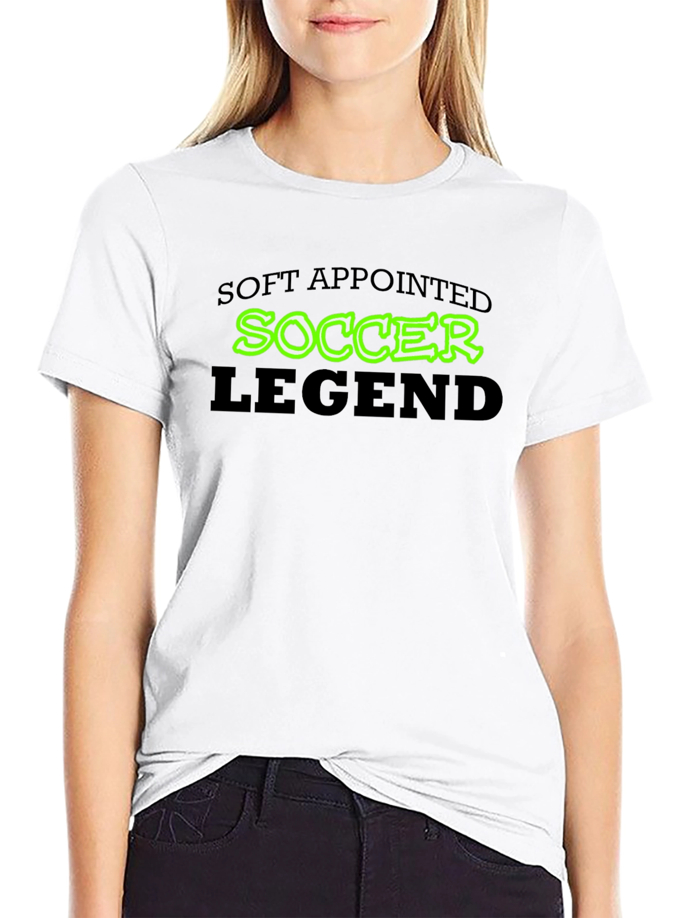 Black Soft Appointed Soccer Legend T-Shirt view 9