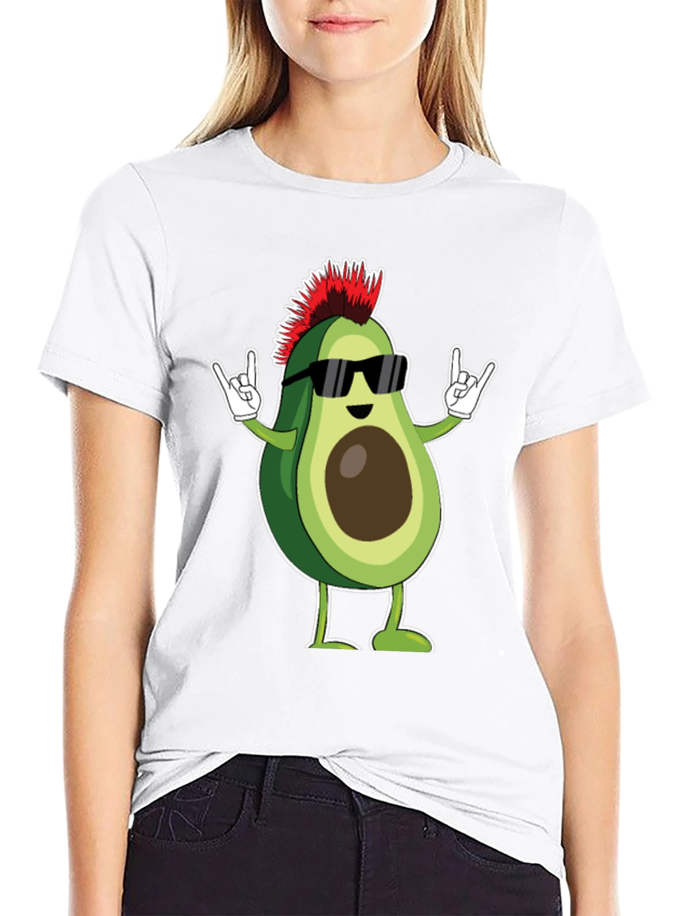 Black Punk Rock Avocado T-Shirt view 9