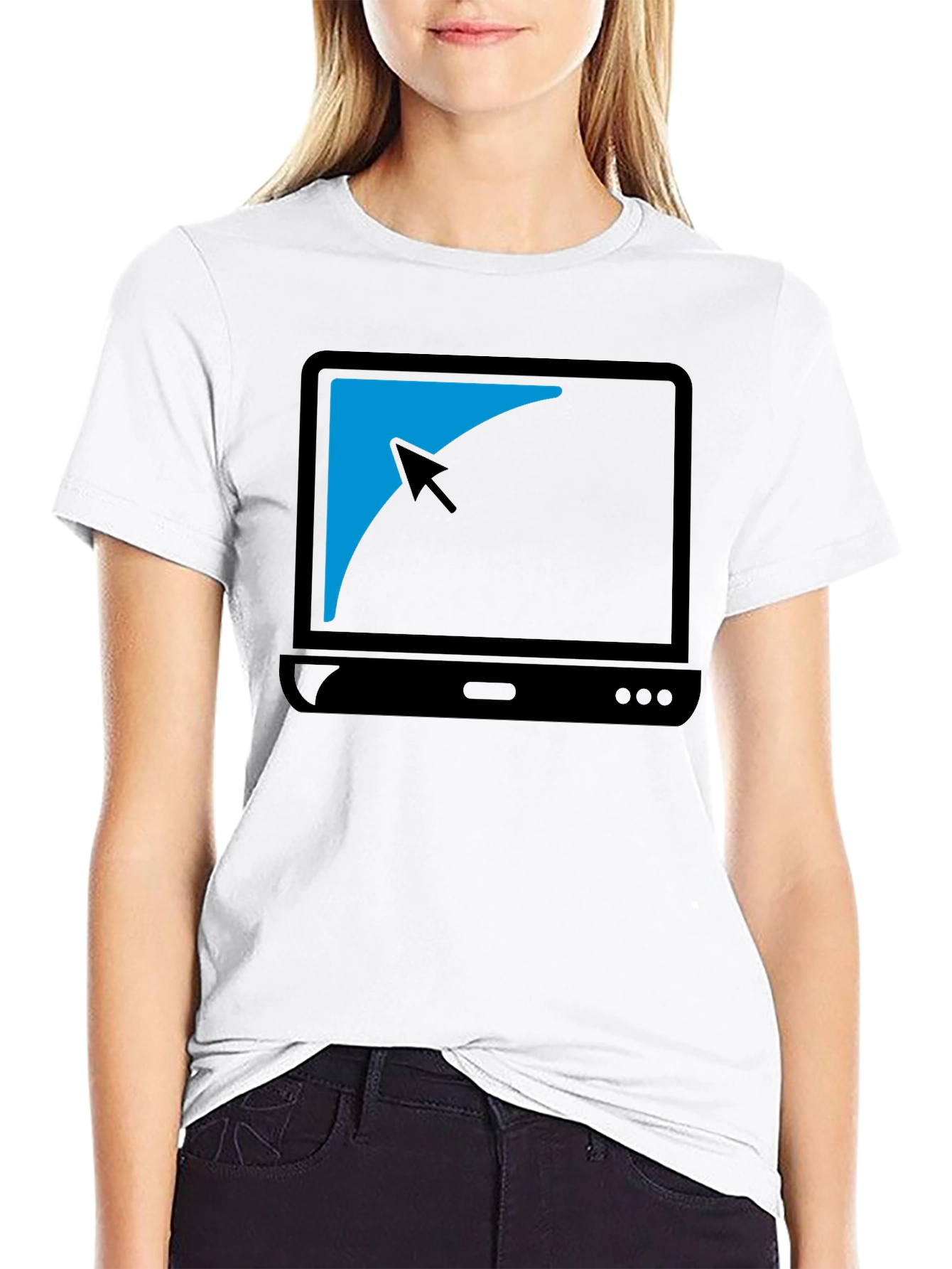 Black Black Laptop Graphic T-Shirt - Modern Style view 9