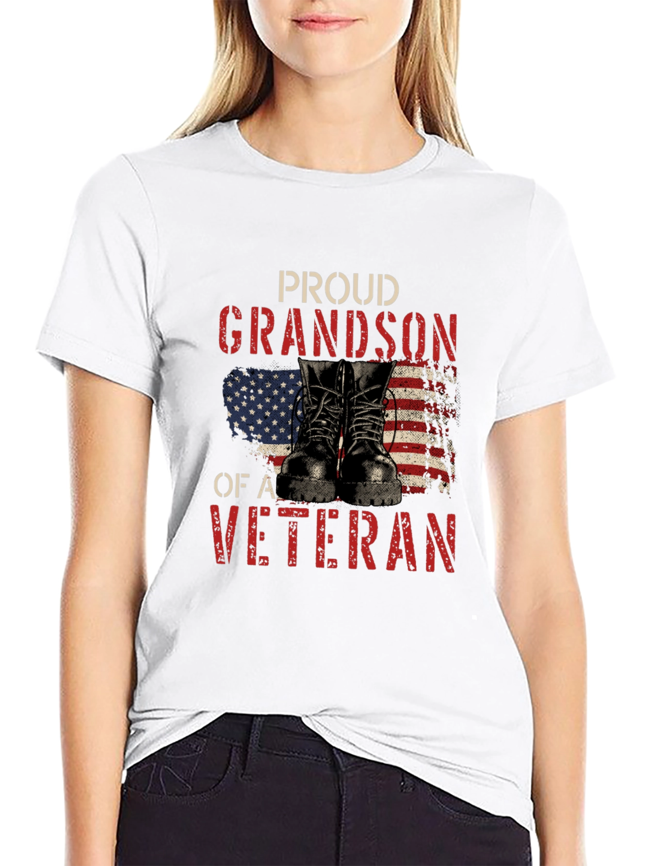 Proud Grandson of a Veteran T-Shirt - 9