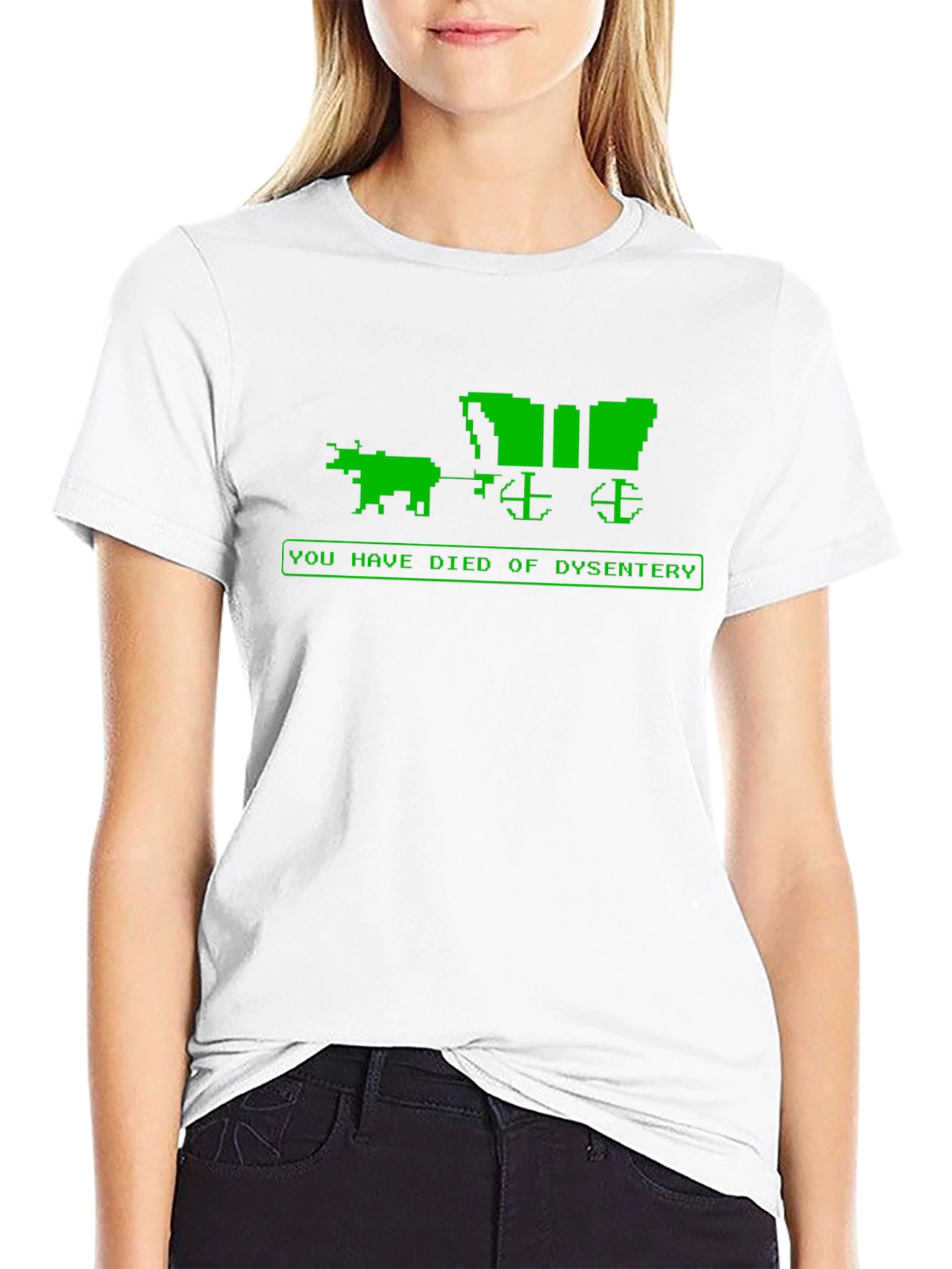 Black Oregon Trail Dysentery T-Shirt view 9