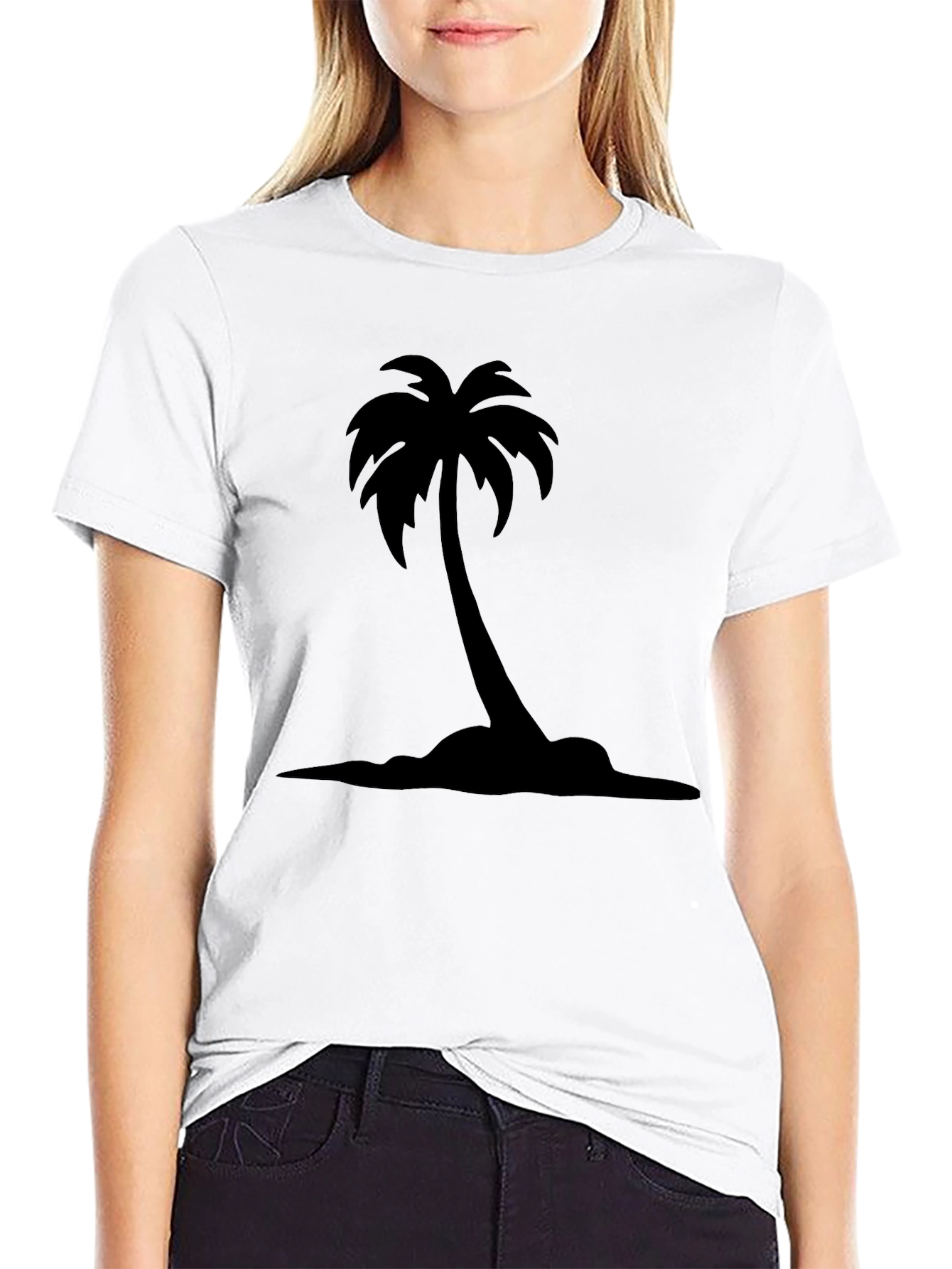 Black Men's Black Palm Tree Graphic Tee - Casual Comfort view 9