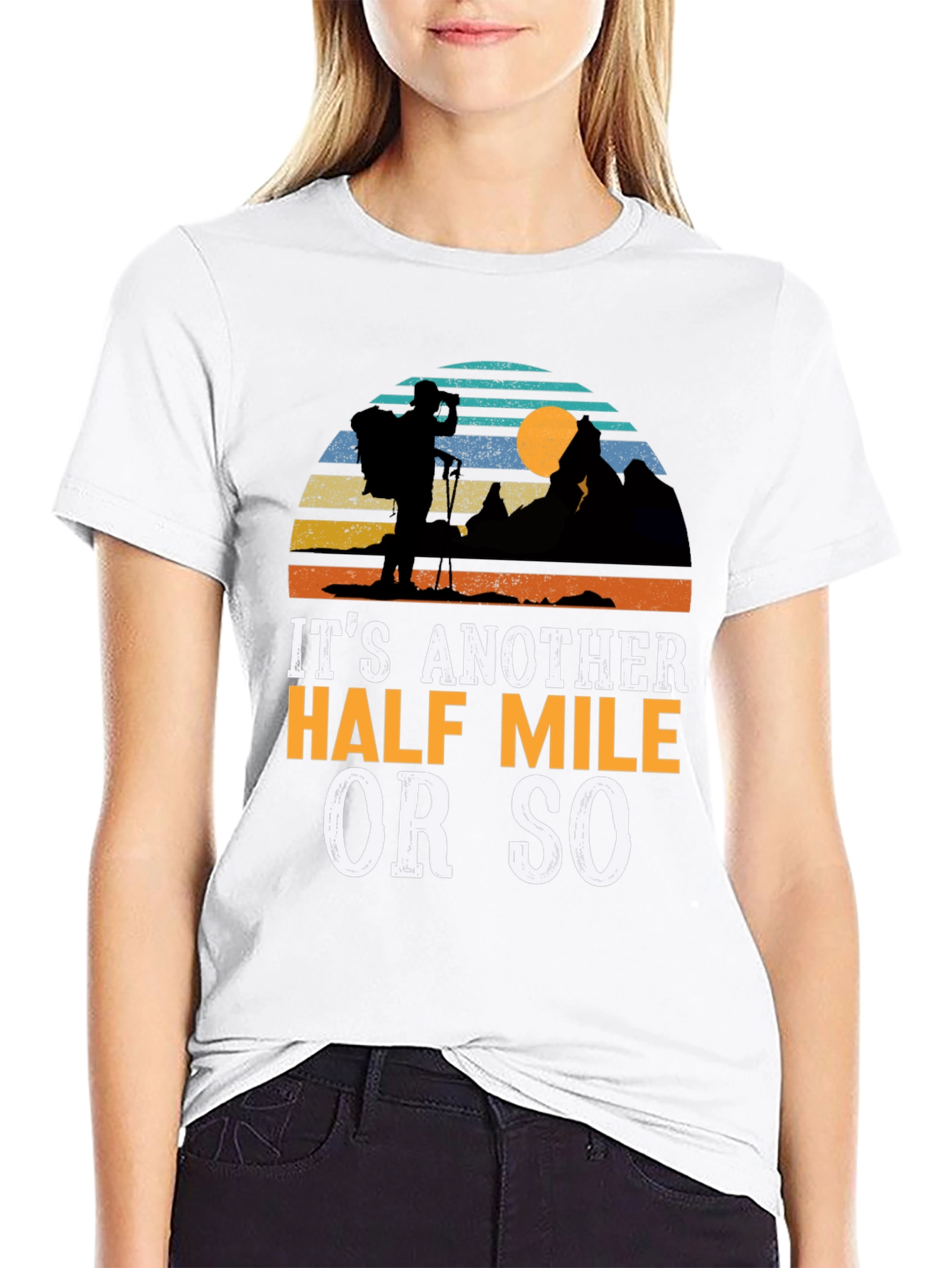 Black Hiking Graphic T-Shirt - Another Half Mile view 9