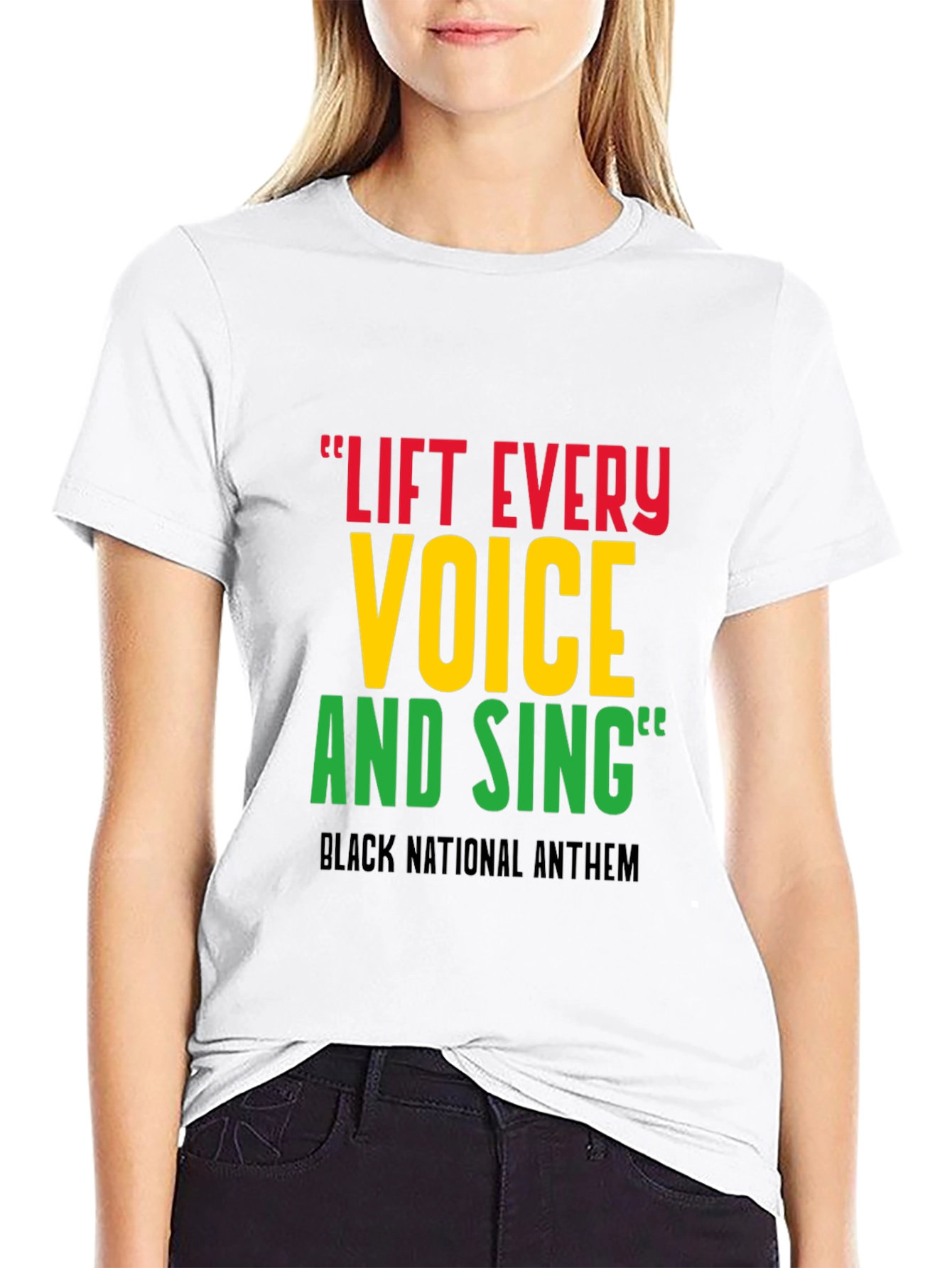 Black Lift Every Voice T-Shirt - Black National Anthem view 9