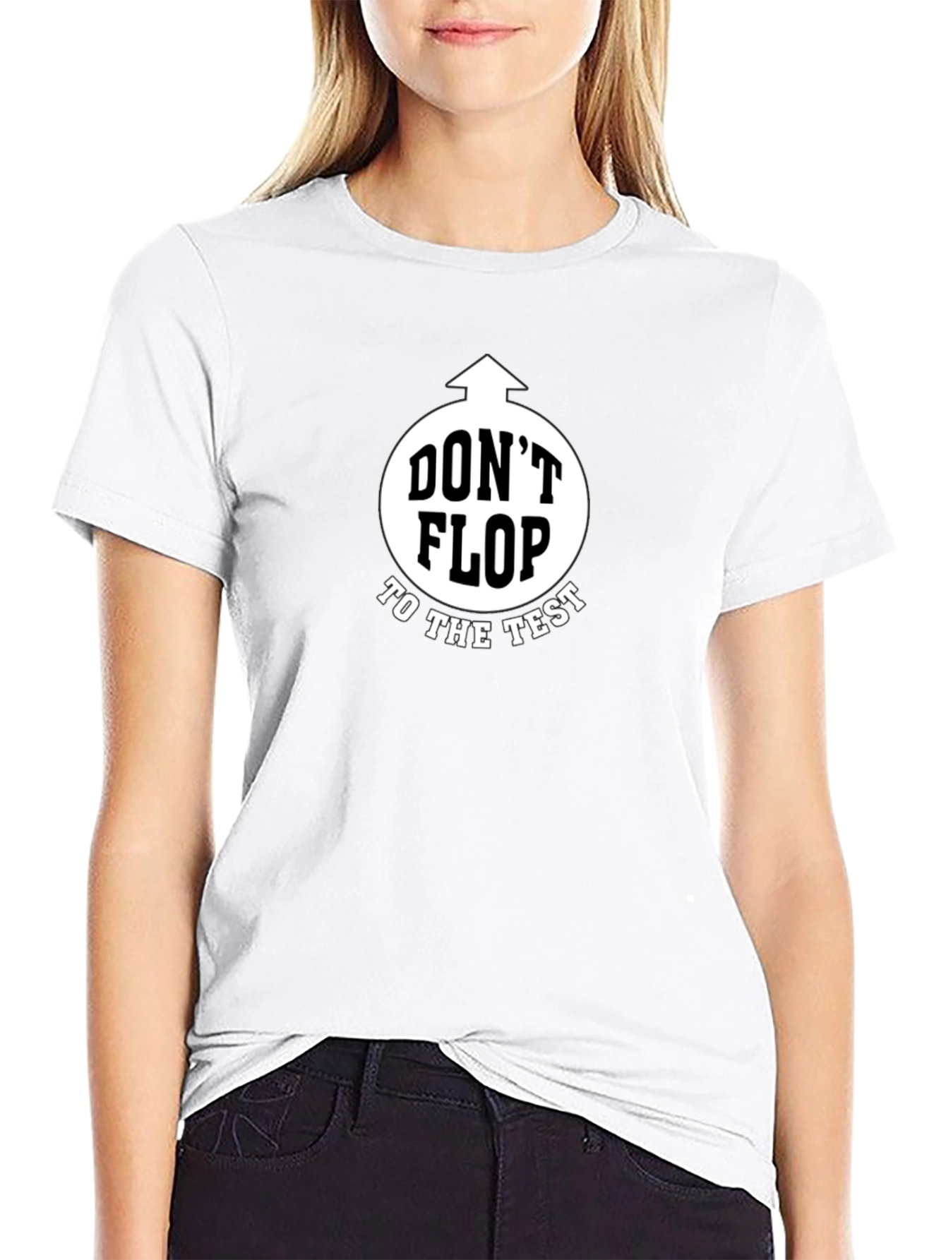 Black Don't Flop to the Test Black Graphic T-Shirt view 9