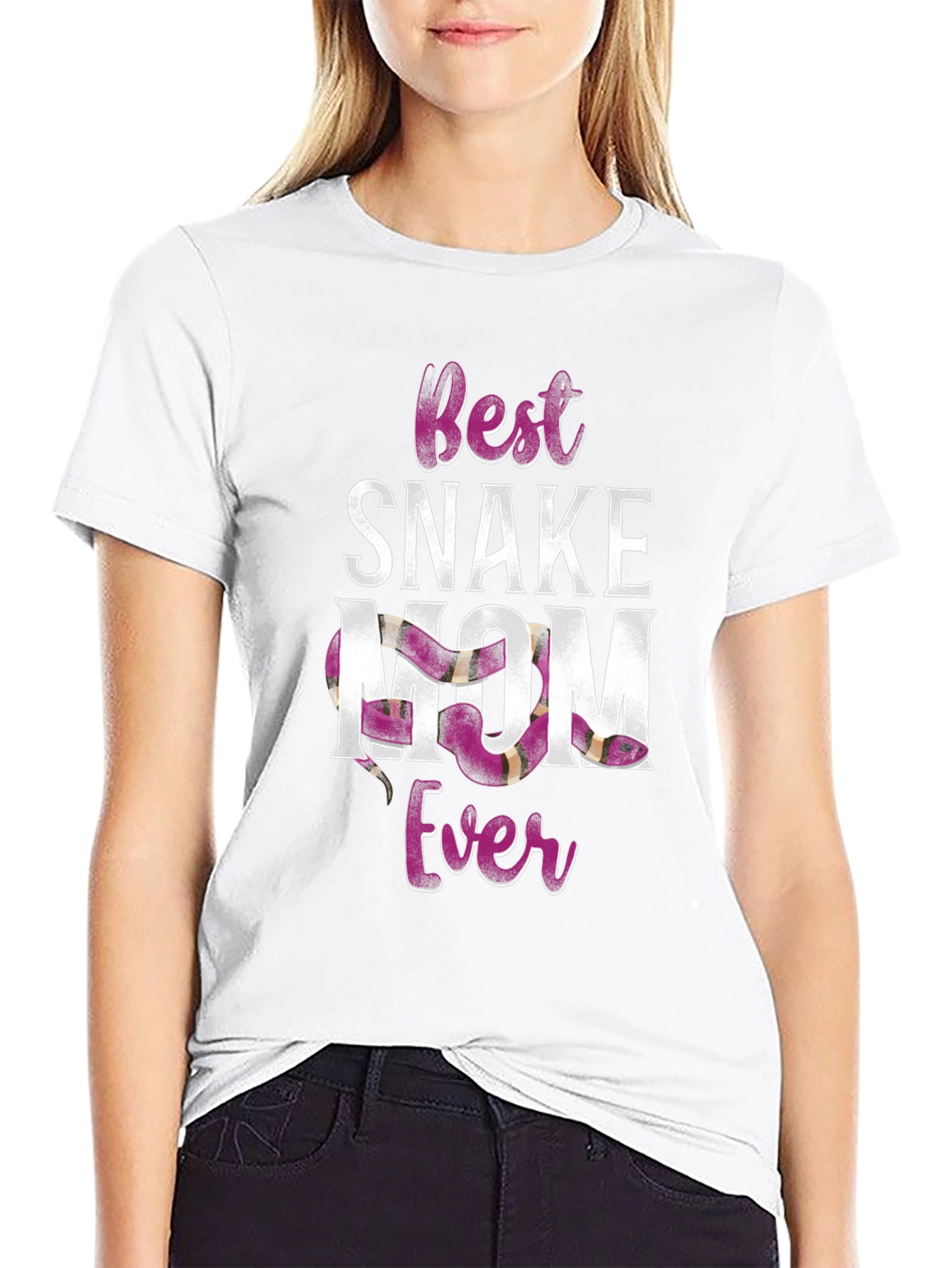 Black Best Snake Mom Ever T-Shirt view 9