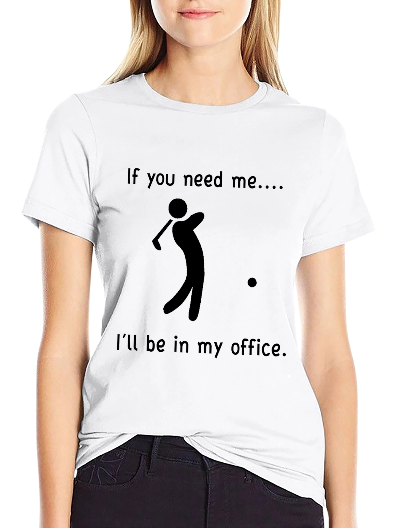Black Golf Office T-Shirt - Funny Golfer Tee view 9