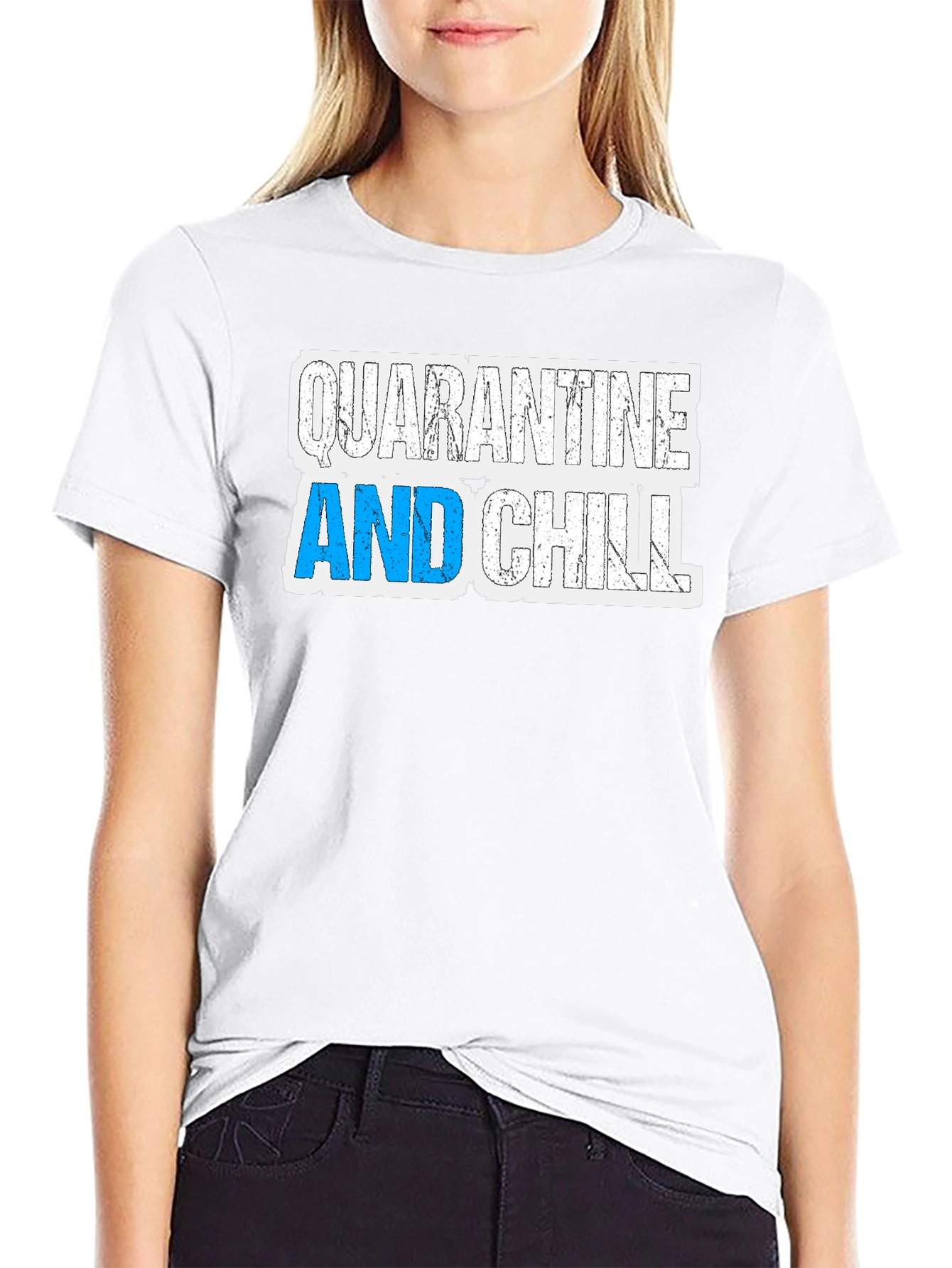Black Quarantine and Chill Graphic Tee - Relax in Style view 9