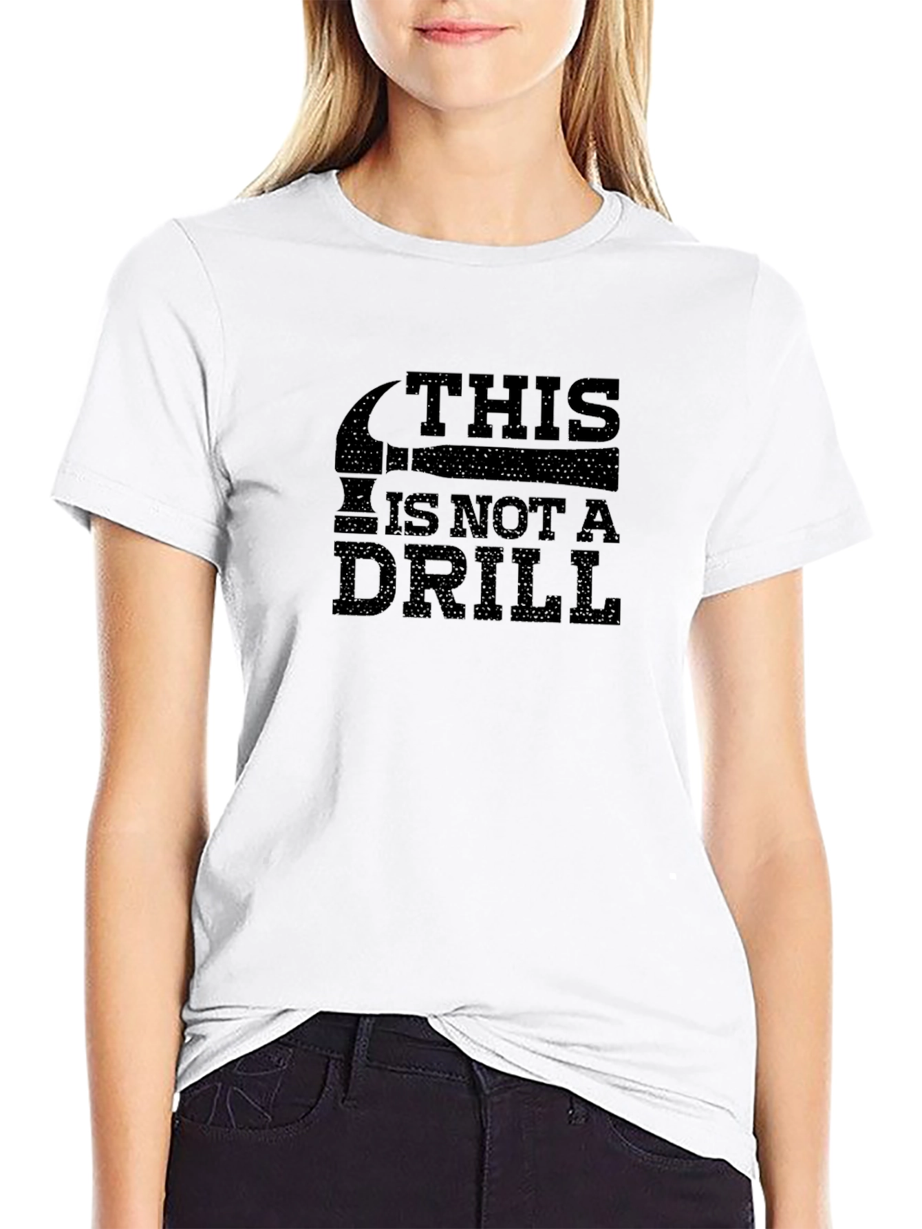 Black This is Not a Drill Graphic Tee view 9