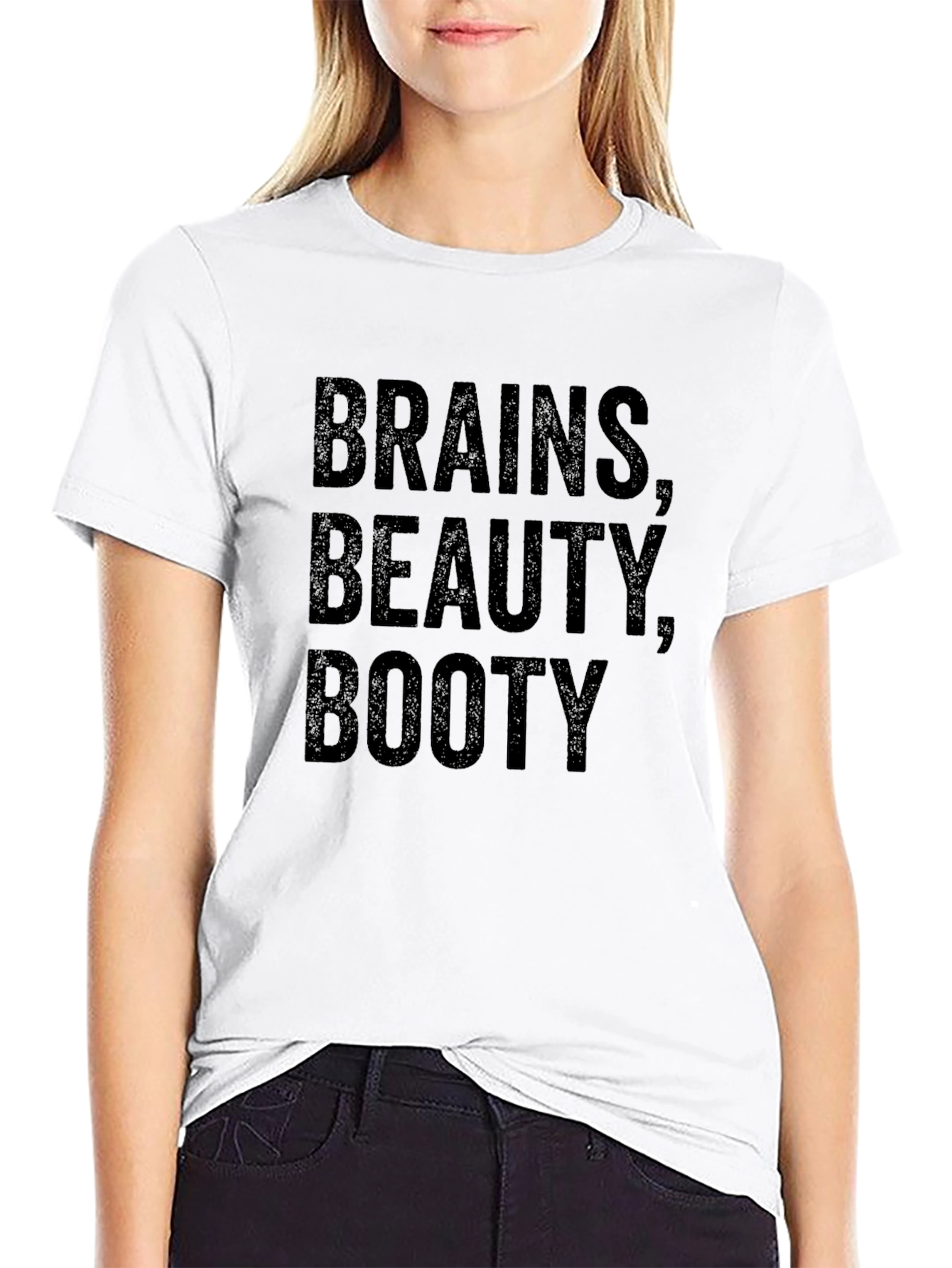 Black Brains, Beauty, Booty T-Shirt view 9