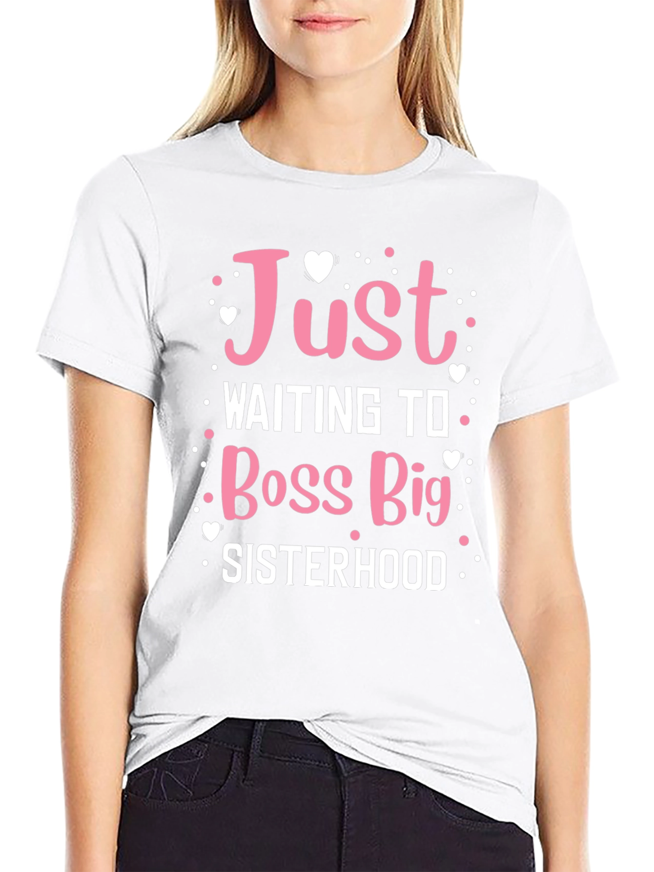 Black Just Waiting to Boss Big Sisterhood Black Tee view 9