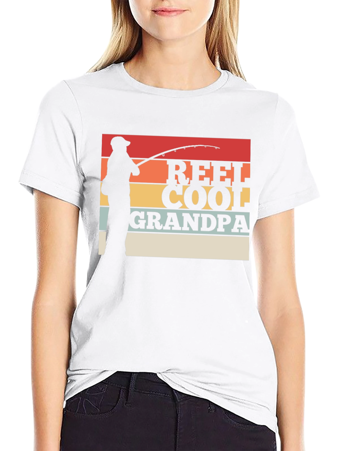 Reel Cool Grandpa Fishing Graphic T-Shirt - 9