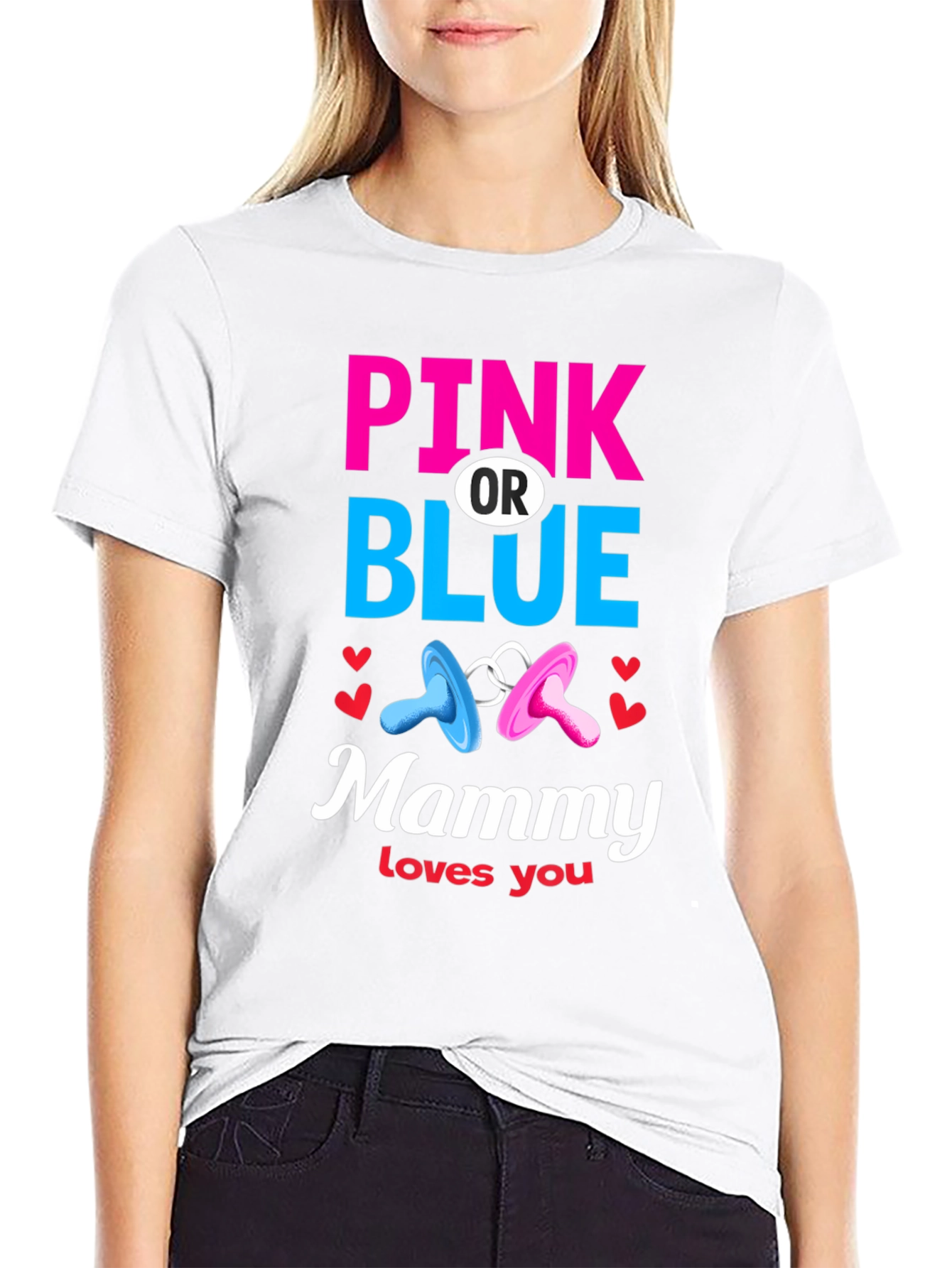 Pink or Blue Mammy Loves You T-Shirt - 9