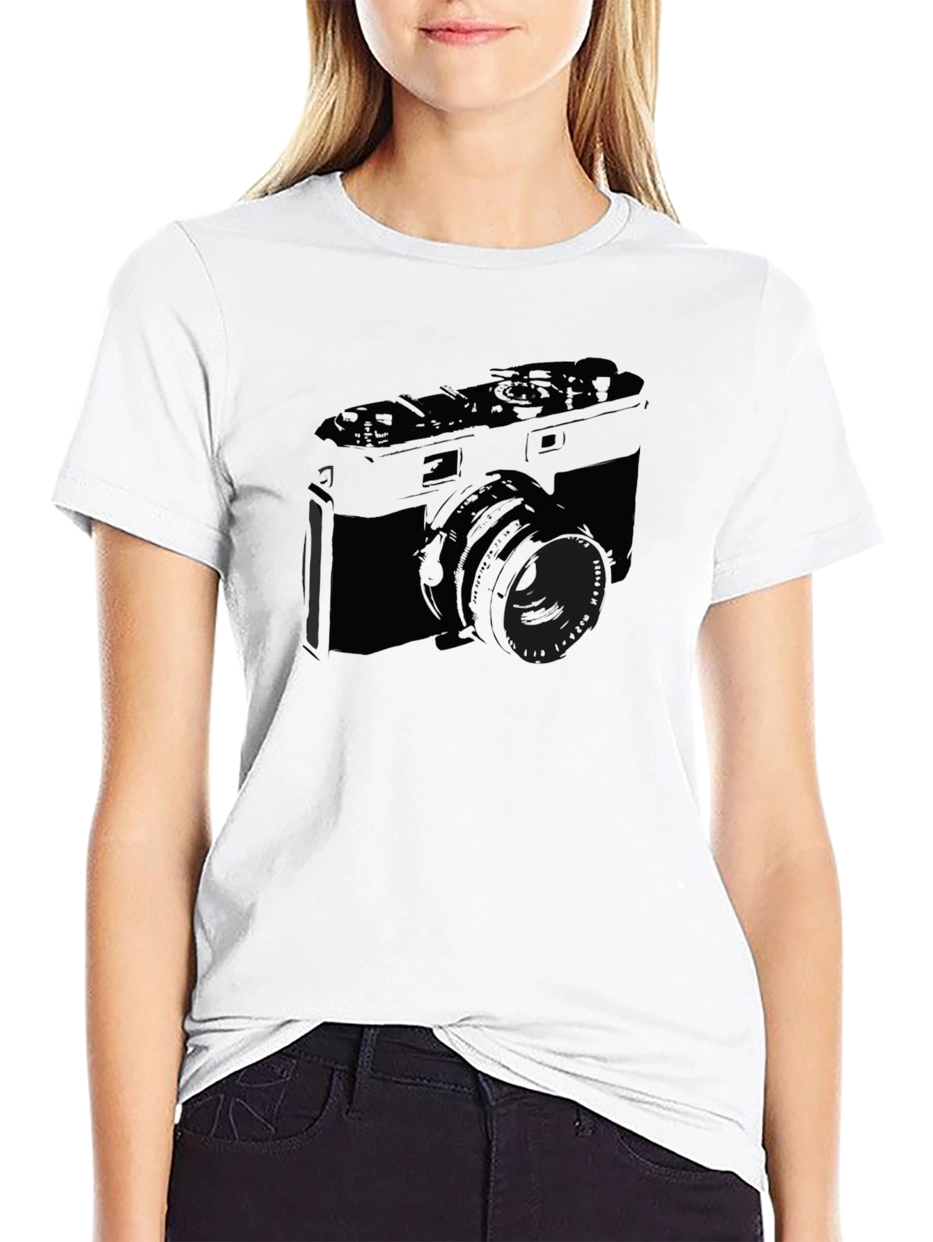 Black Retro Camera Graphic T-Shirt - Classic Photography Tee view 9