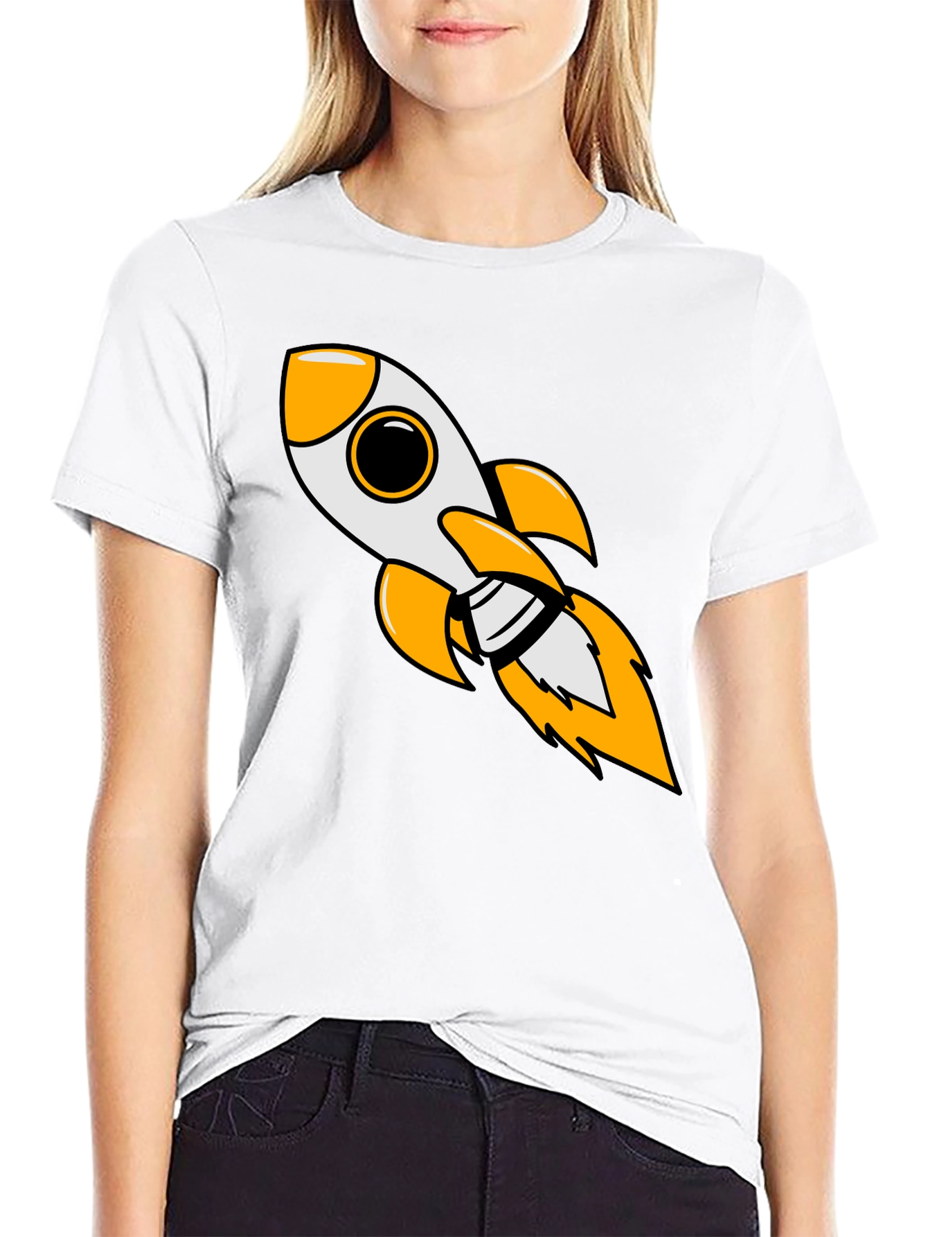 Black Rocket Blast Men's Black Graphic Tee view 9