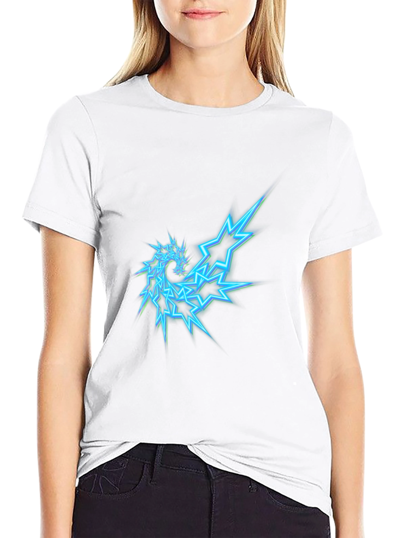 Black Electric Dragon Graphic Tee - Cool Casual Style view 9
