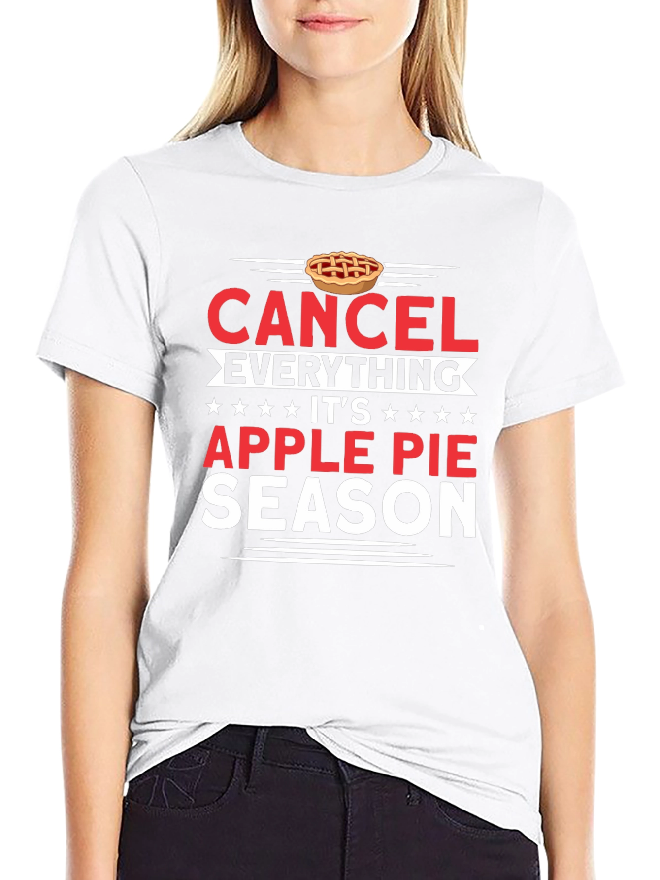 Black Cancel Everything Apple Pie Season T-Shirt view 9