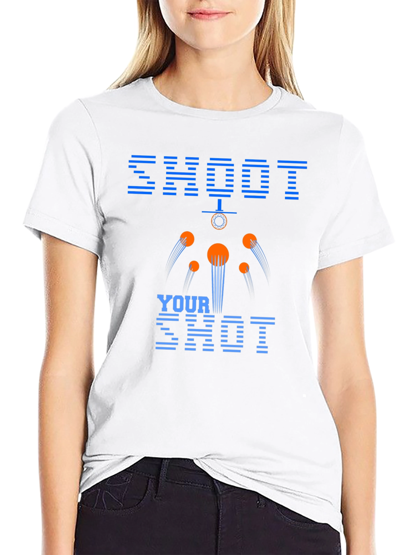 Black Shoot Your Shot Graphic Tee - Cool Casual Shirt view 9