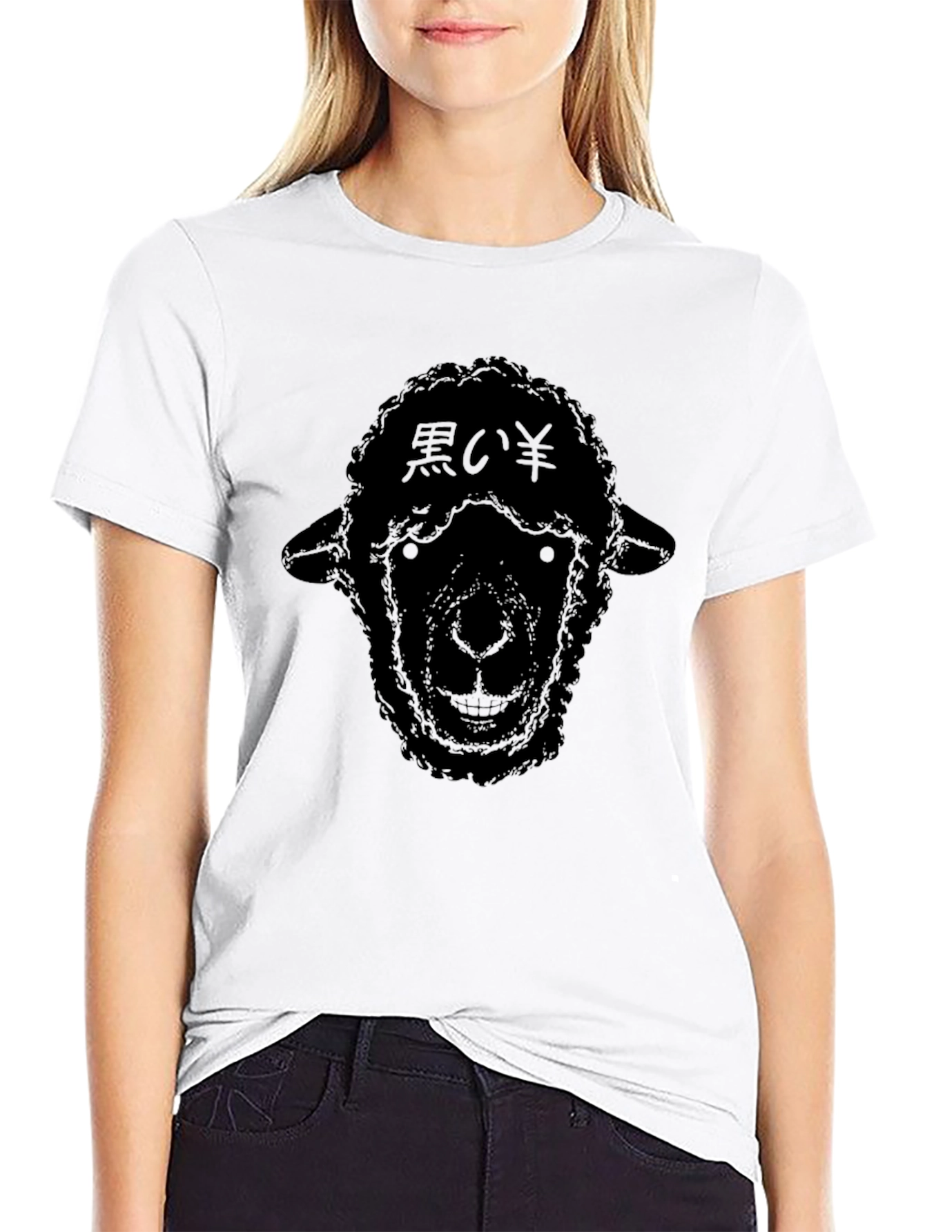 Black Black Sheep Tee - Japanese Design Soft Cotton view 9