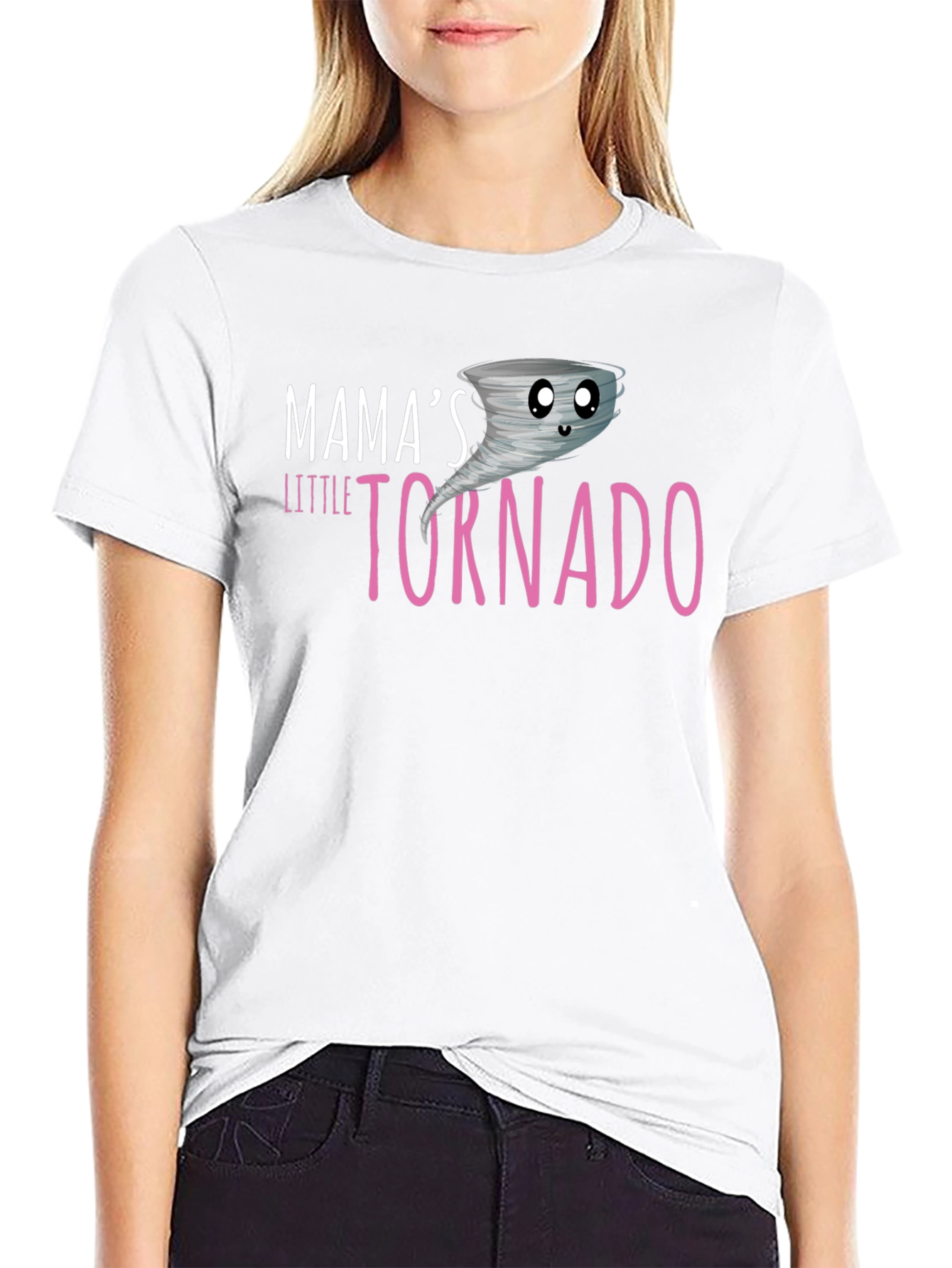 Black Mama's Little Tornado Black T-Shirt view 9