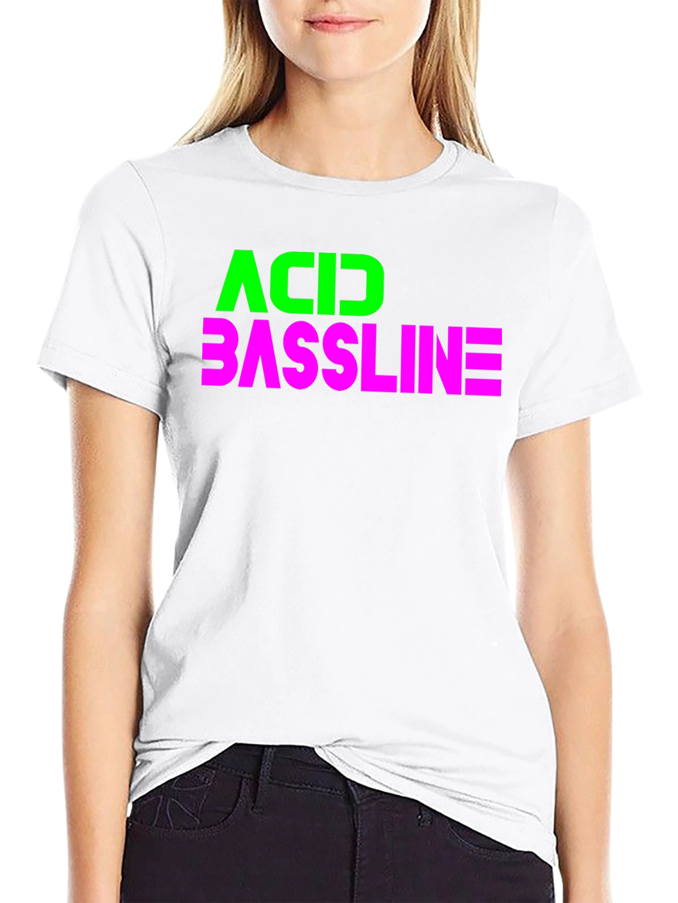 Black Acid Bassline Graphic Tee - Bold Statement Shirt view 9