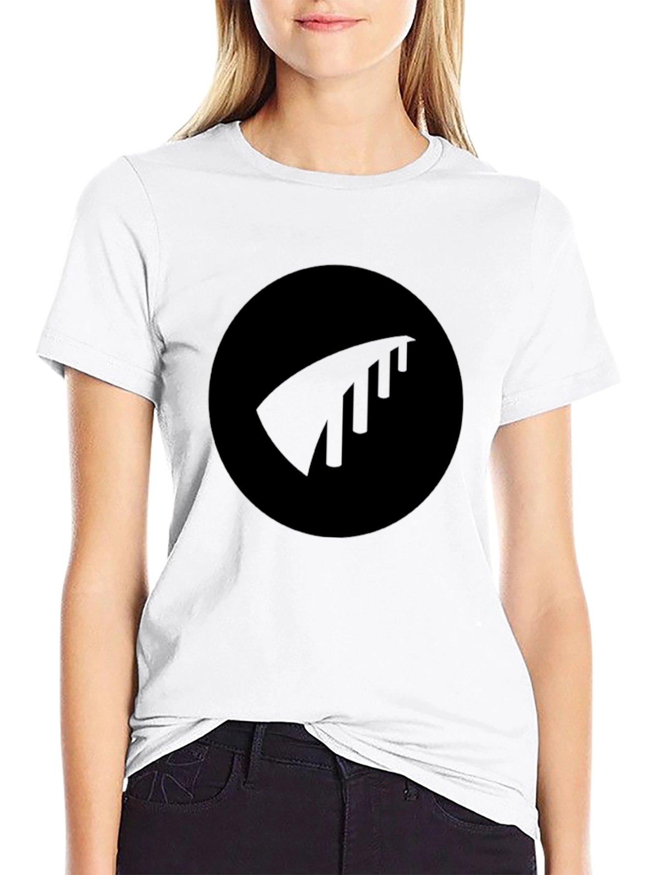 Black Black Tee with Minimalist Logo view 9