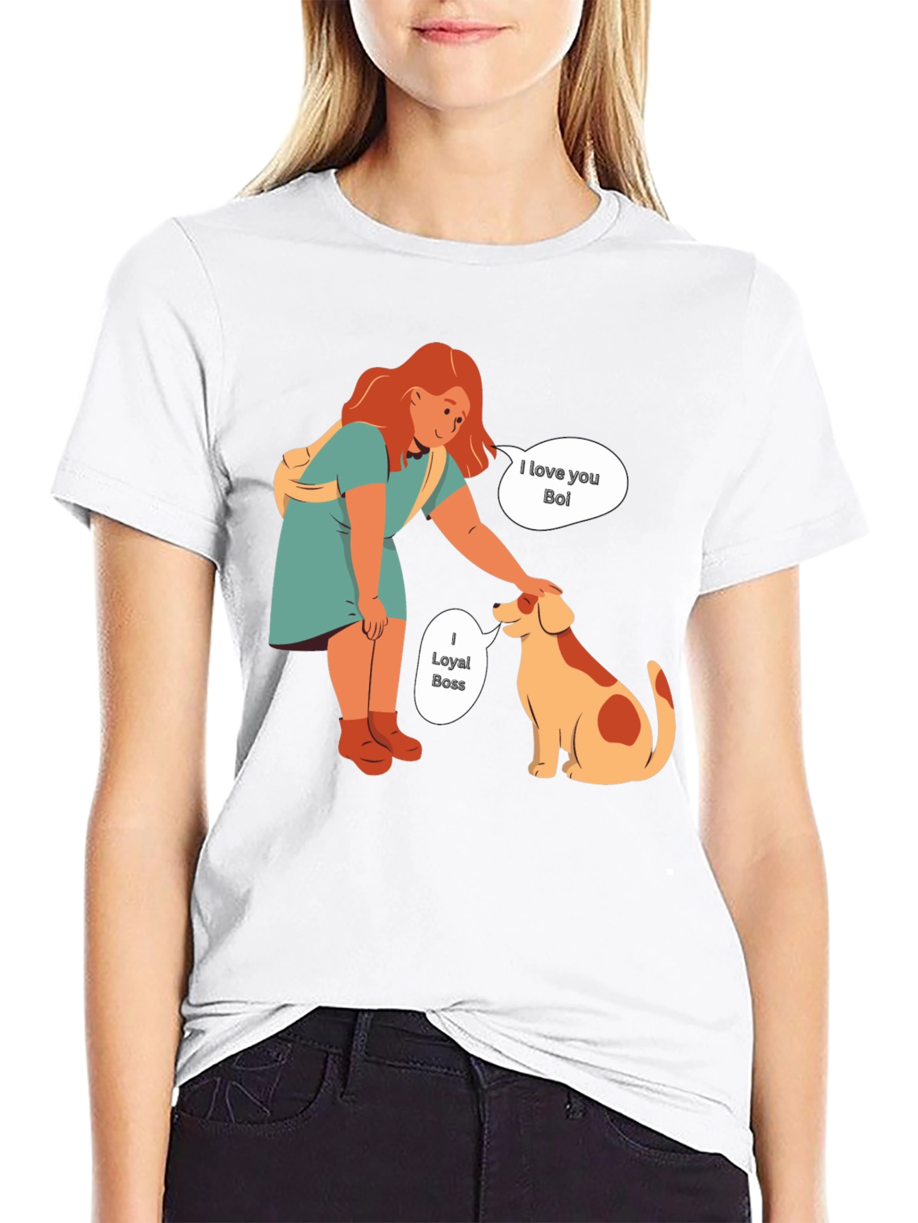 Black Loyal Boss Dog T-Shirt view 9