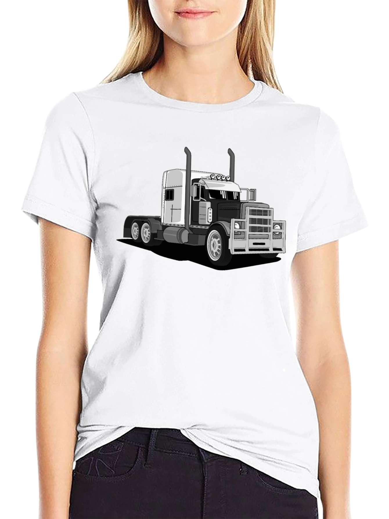 Black Truck Graphic T-Shirt - Black view 9