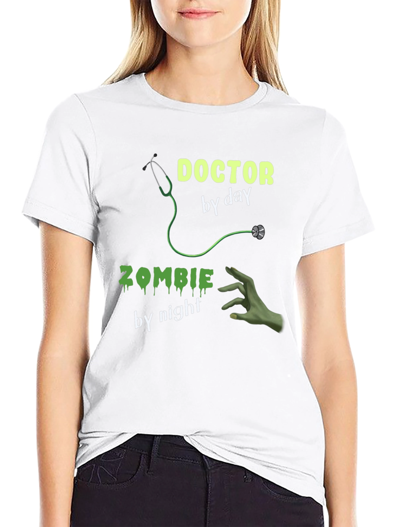 Black Doctor by Day Zombie by Night Graphic Tee view 9