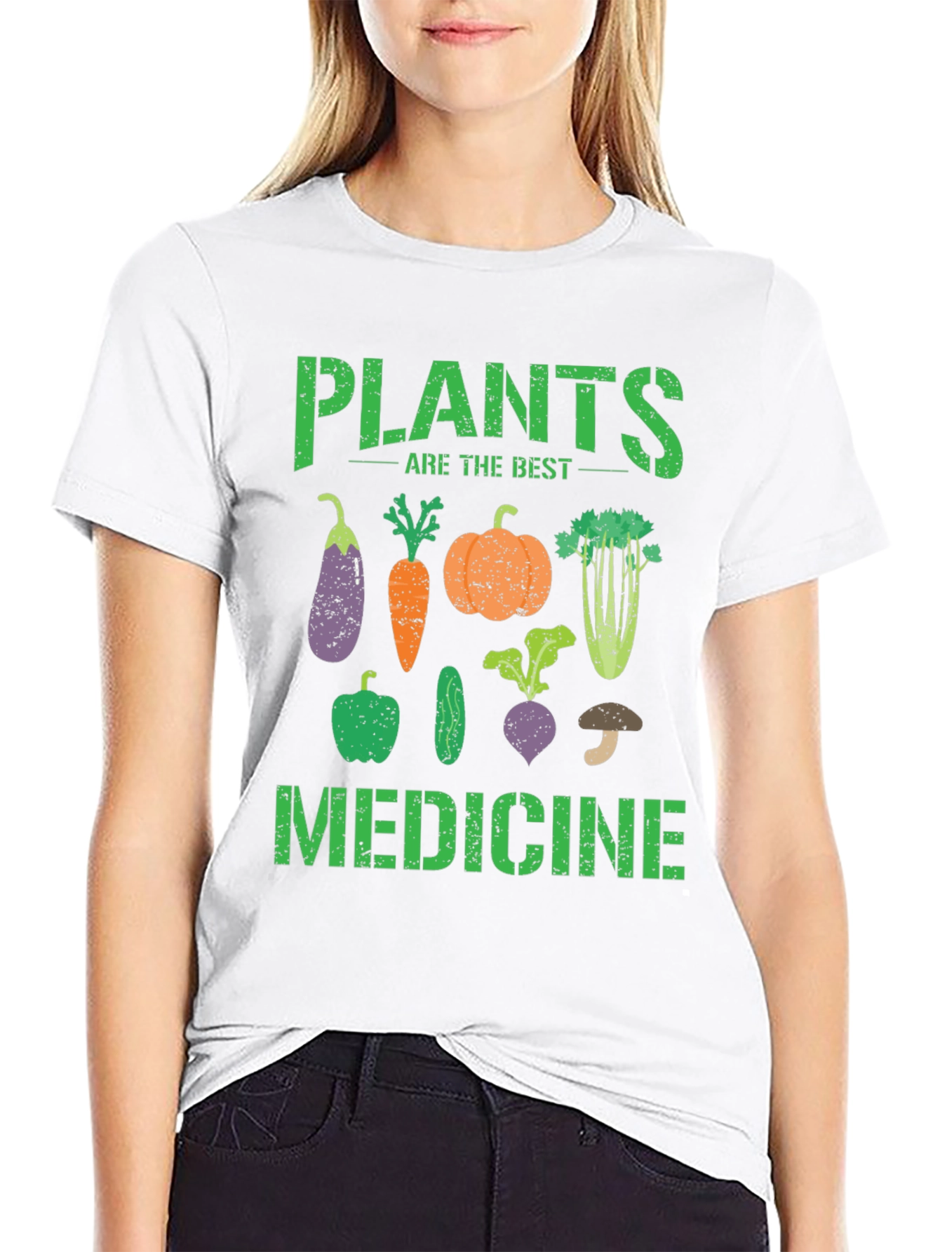 Black Plants Are The Best Medicine Graphic Tee view 9