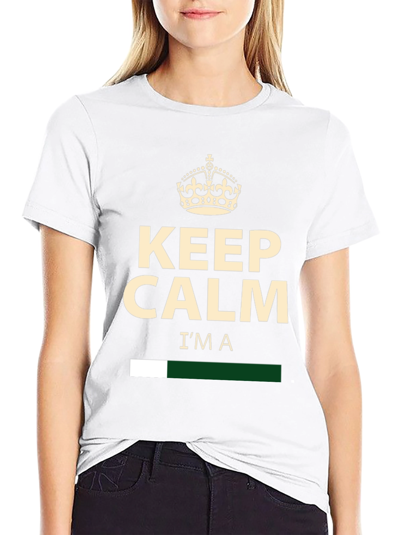 Black Keep Calm I'm A... Graphic Tee view 9
