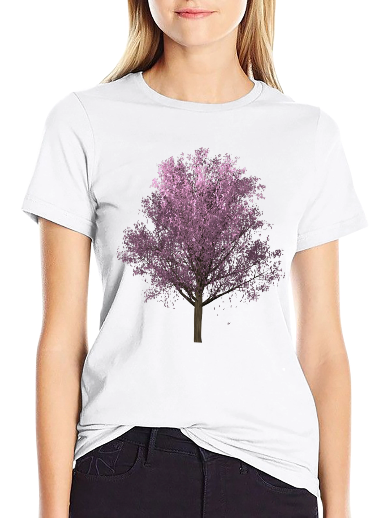 Black Blossom Tree Graphic T-Shirt - Men's Black Tee view 9