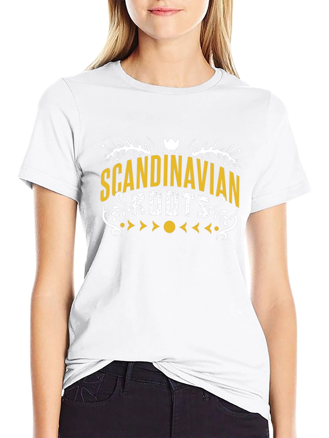 Black Scandinavian Roots Graphic Tee view 9